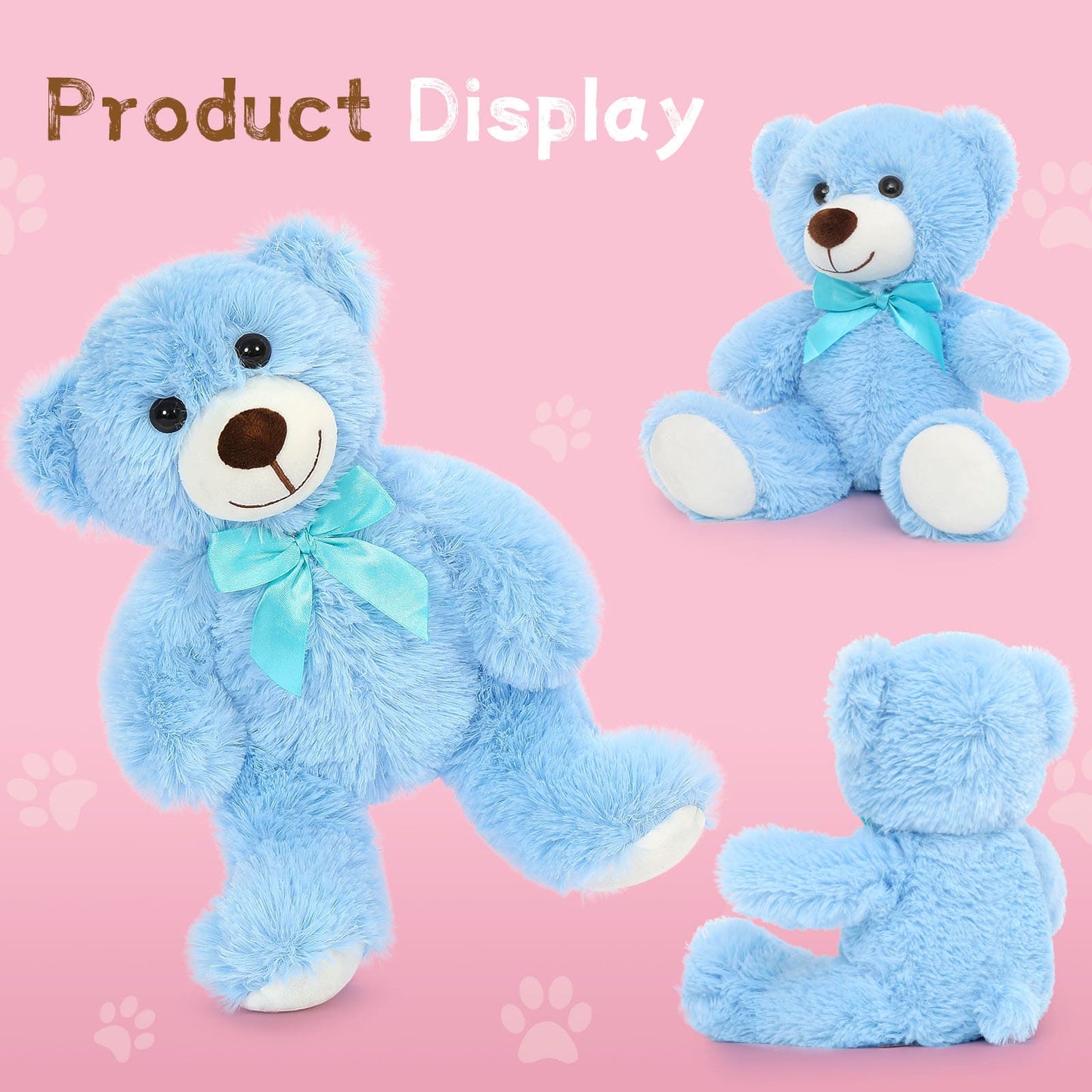 13.8" Teddy Bear Plush Ultra-Soft Stuffed Bear Toy in Various Colors