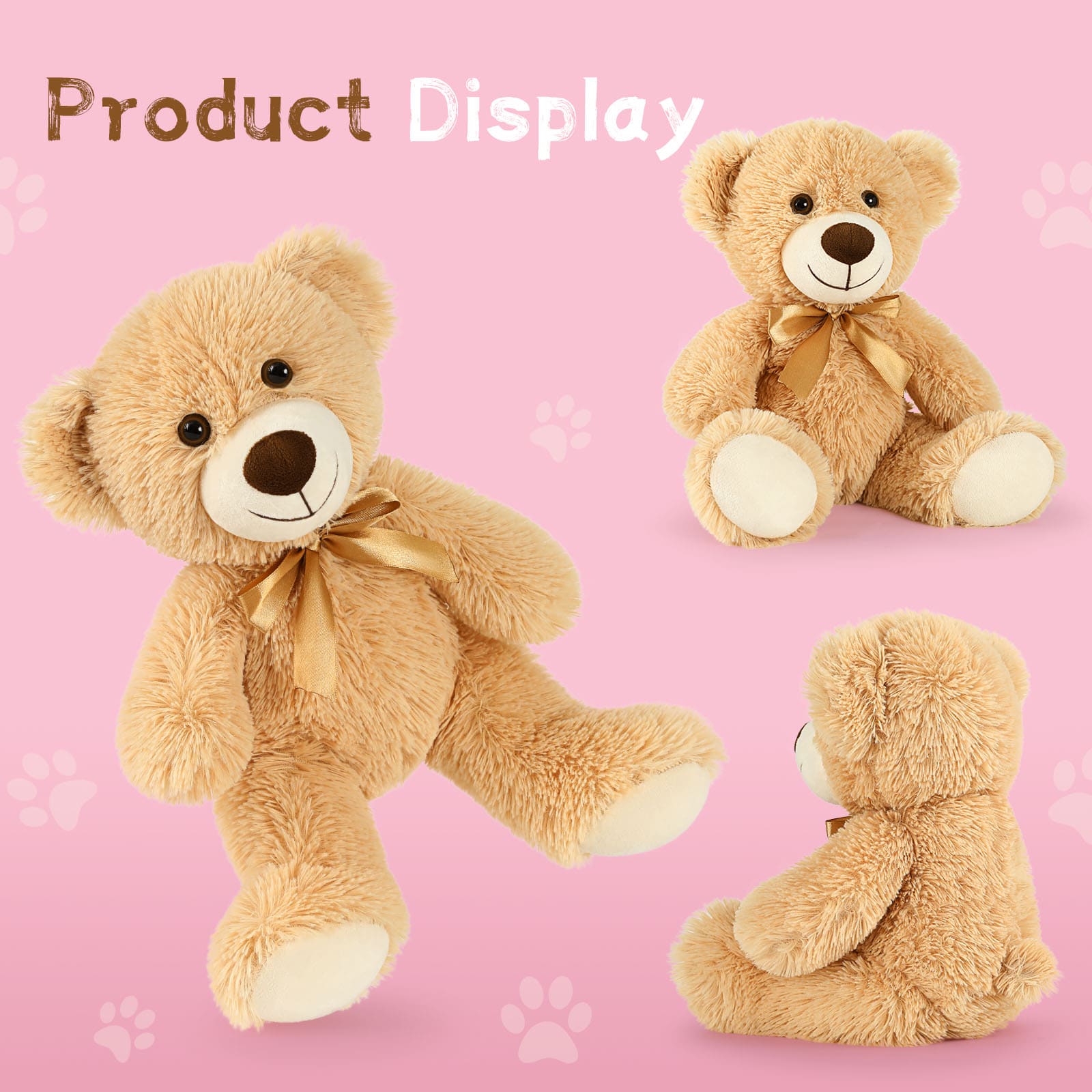 13.8" Teddy Bear Plush Ultra-Soft Stuffed Bear Toy in Various Colors