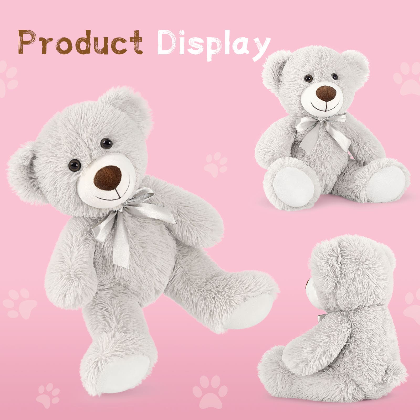 13.8" Teddy Bear Plush Ultra-Soft Stuffed Bear Toy in Various Colors