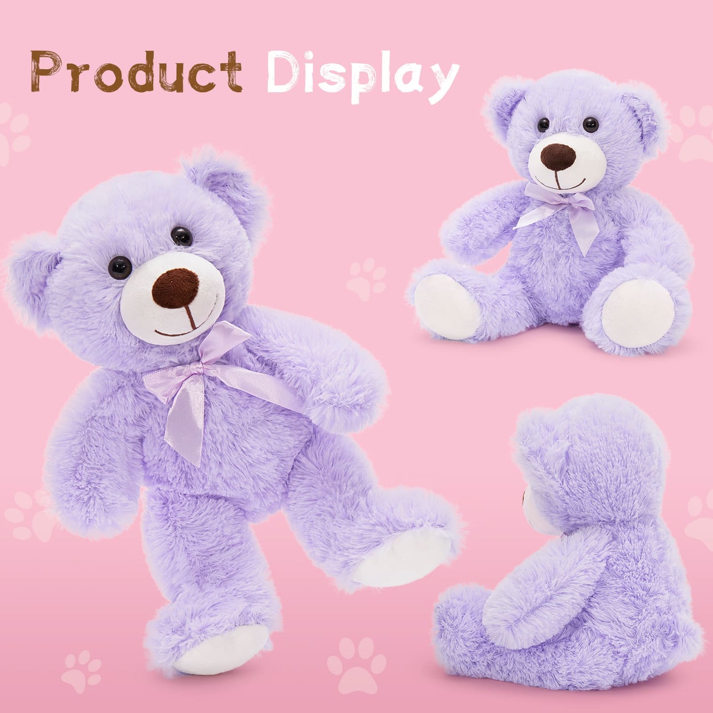 13.8" Teddy Bear Plush Ultra-Soft Stuffed Bear Toy in Various Colors