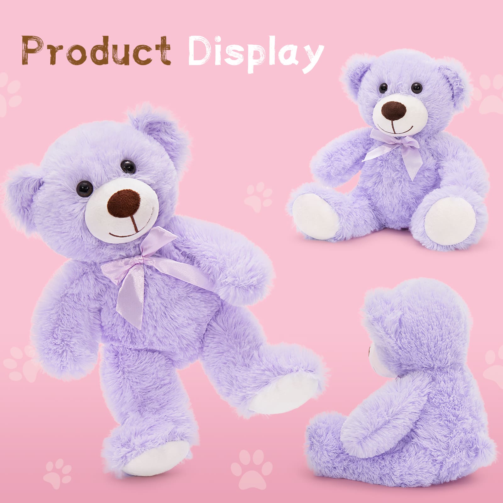 13.8" Teddy Bear Plush Ultra-Soft Stuffed Bear Toy in Various Colors
