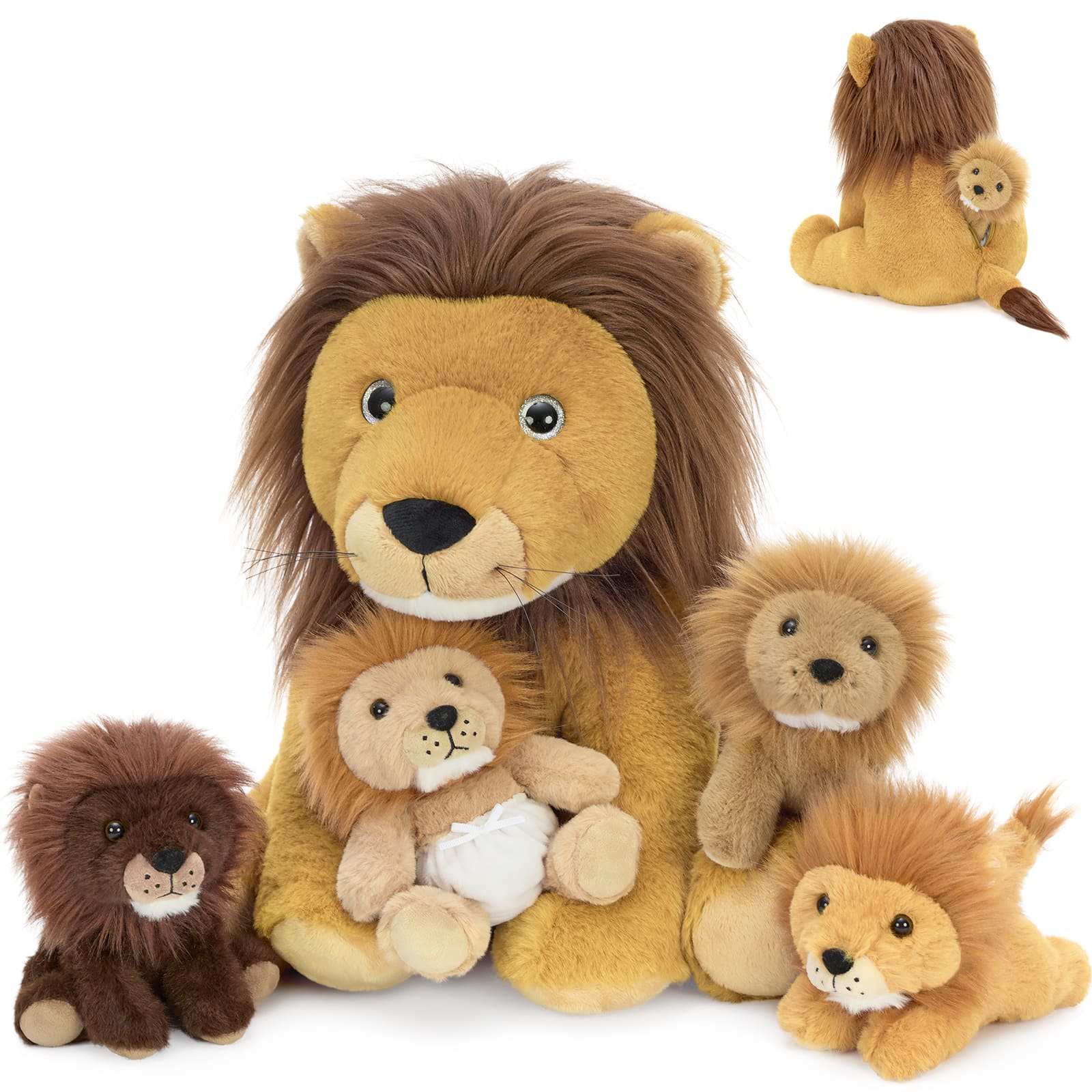 Lion Stuffed Animals Jungle Safari Plush Toys, 13.7 Inches