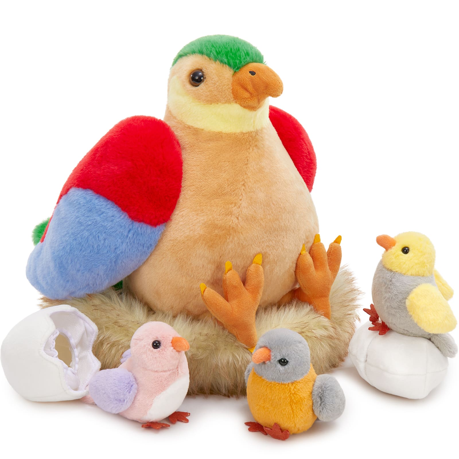 Colorful Bird Stuffed Animals Bird Plush Toy Set, 12 Inches