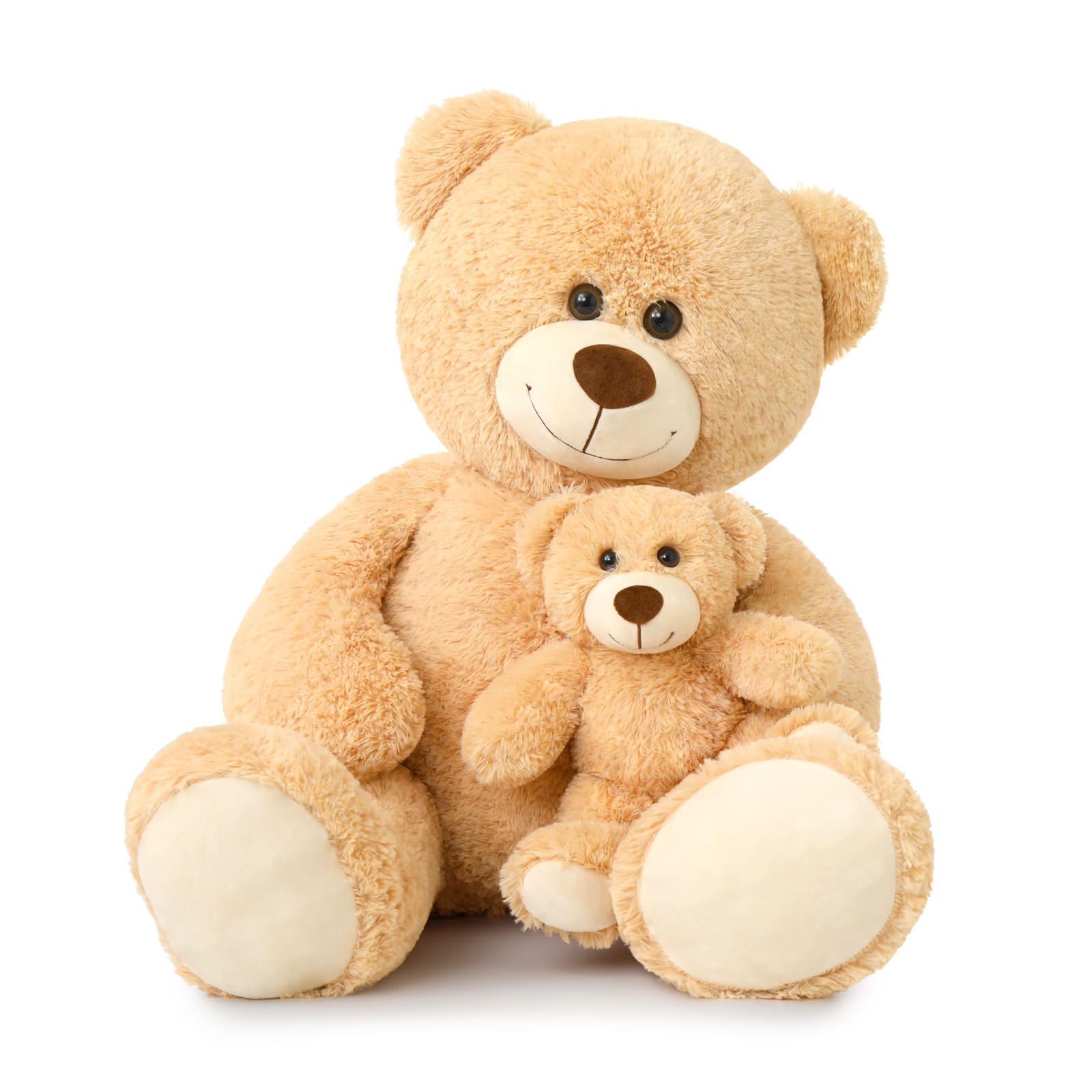 Jouet en peluche géant maman ours et bébé, 39 pouces