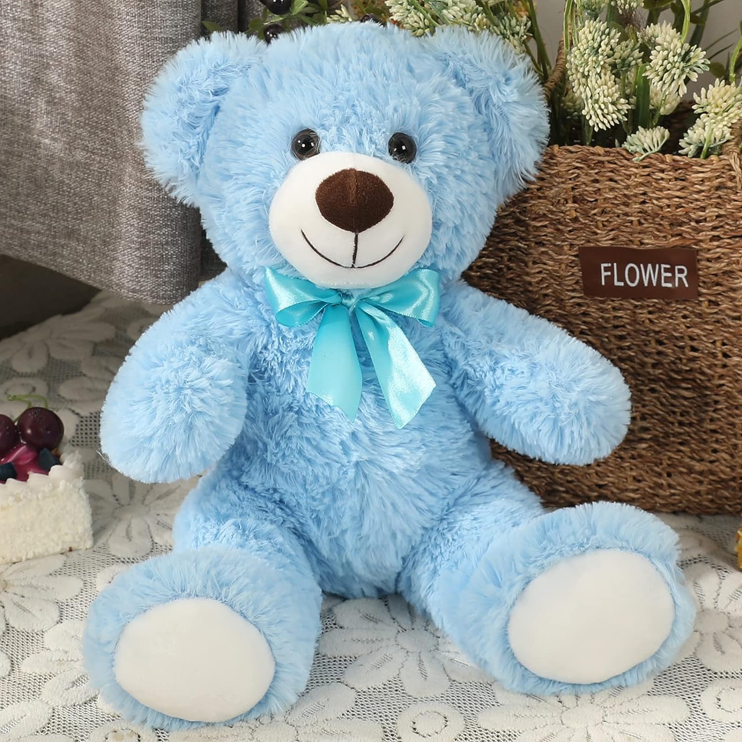 3er-Pack Teddybär-Plüschspielzeug-Set, blau, 13,8 Zoll