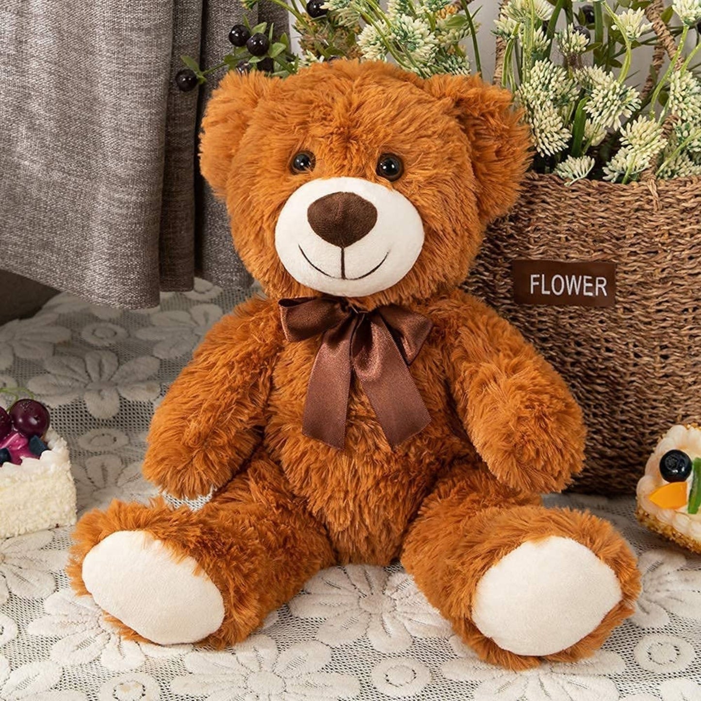 3-Pack Teddy Bear Stuffed Animals Bulk - Beige/Light Brown/Dark Brown Teddy Bear Plush Toys - 14 Inch Teddy Bear Stuffed Toys - Cute Teddy Bear Plush Dolls - Valentine's Day Teddy Bears&Gifts - Anniversary Gift for Wife/Husband - Vday Gift for Girlfriend/Boyfriend