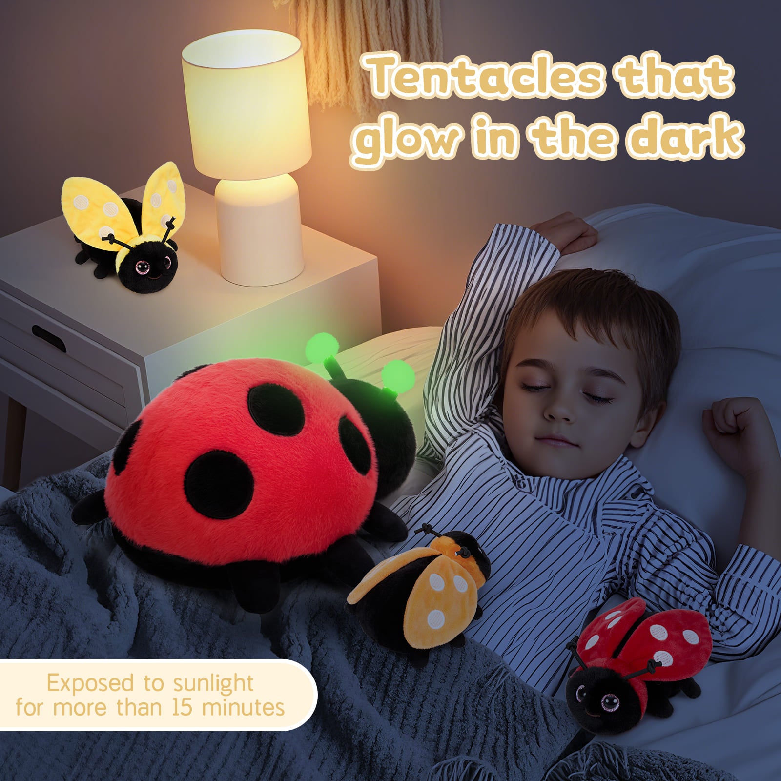 Ladybug Stuffed Animals Insect Plush Toys, 15.7 Inches
