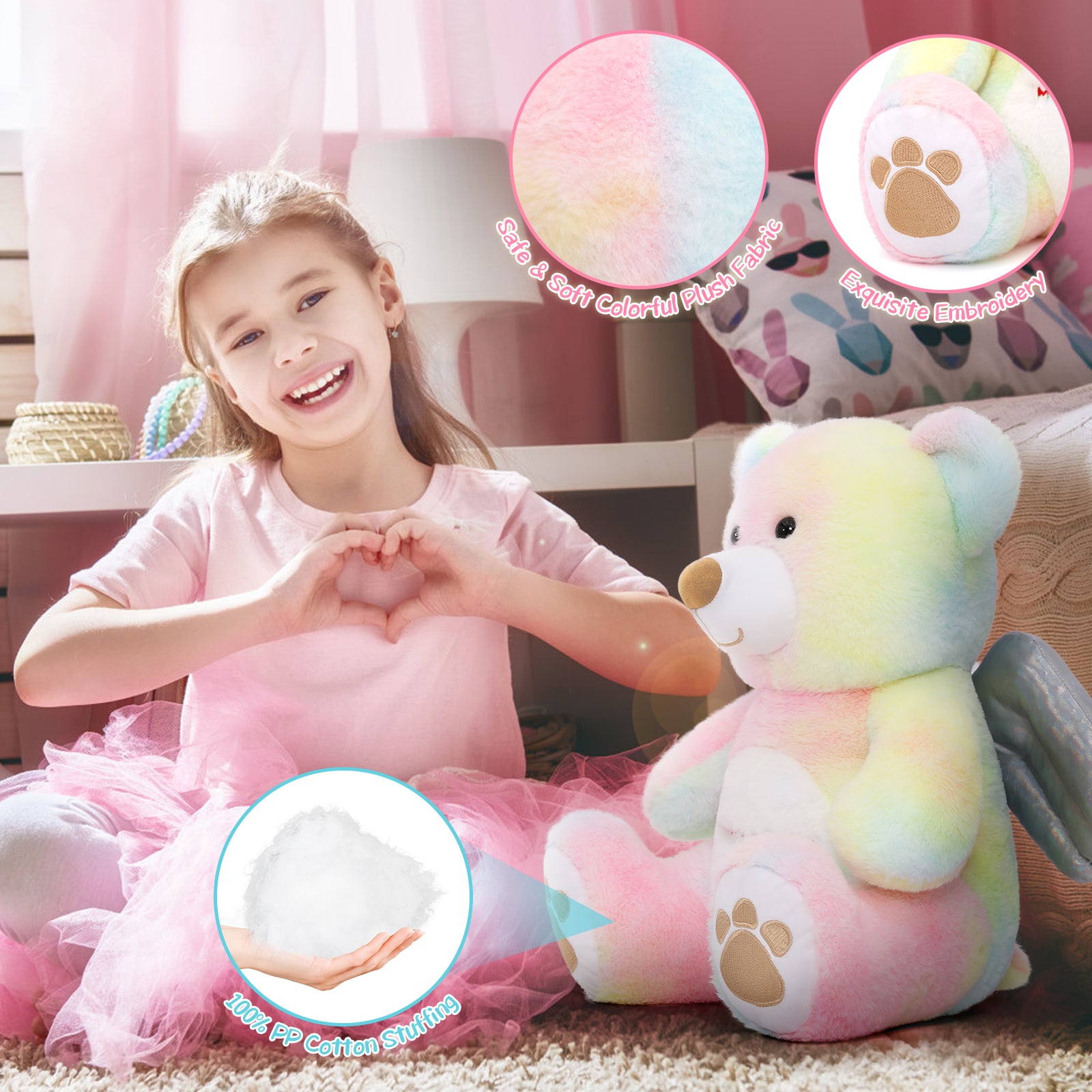 Engel-Teddybär mit Flügeln, 15,4 Zoll
