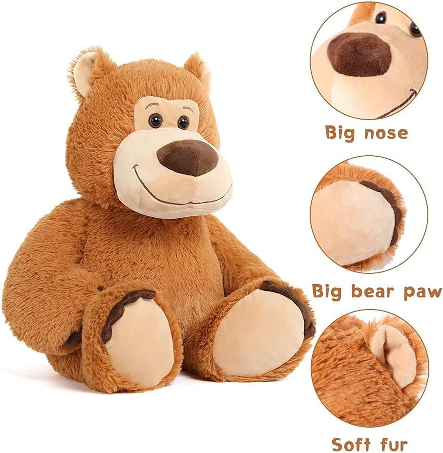 Niedlicher Teddybär, Stofftier, braun, 18,9 Zoll