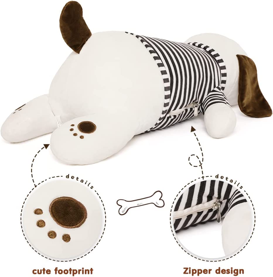 MorisMos Stuffed Animals - 28 Inches Dog Stuffed Animals - Cute Cartoon Puppy Plush Pillow for Kids - Dog Decorative Throw Pillow - Dog Stuffed Animals Plush Toys - Squishy Puppy Throw Pillows - Free Shipping
