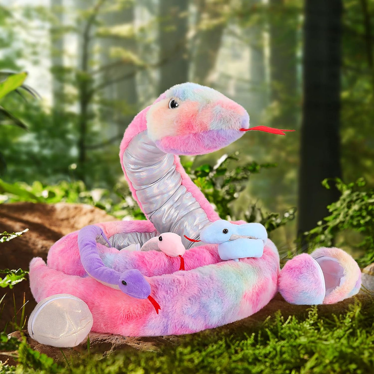 Giant Reticulated Python Toy Python Plush Toy Real Planet 79 Inch Stuffed Animal Snake - Giant Green ...
