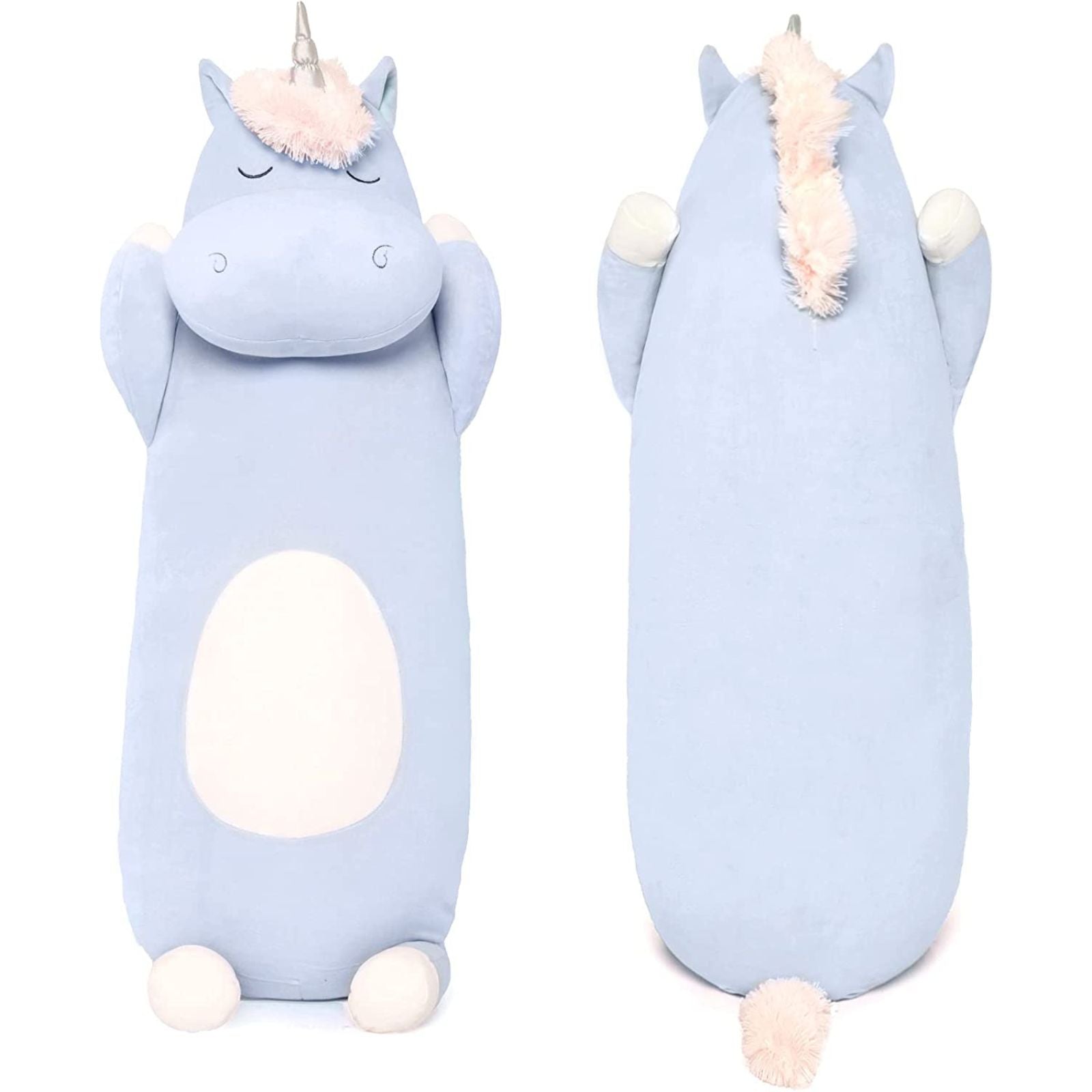 Giant Unicorn Body Pillow, Pink/Blue, 23.6/36.2 Inches