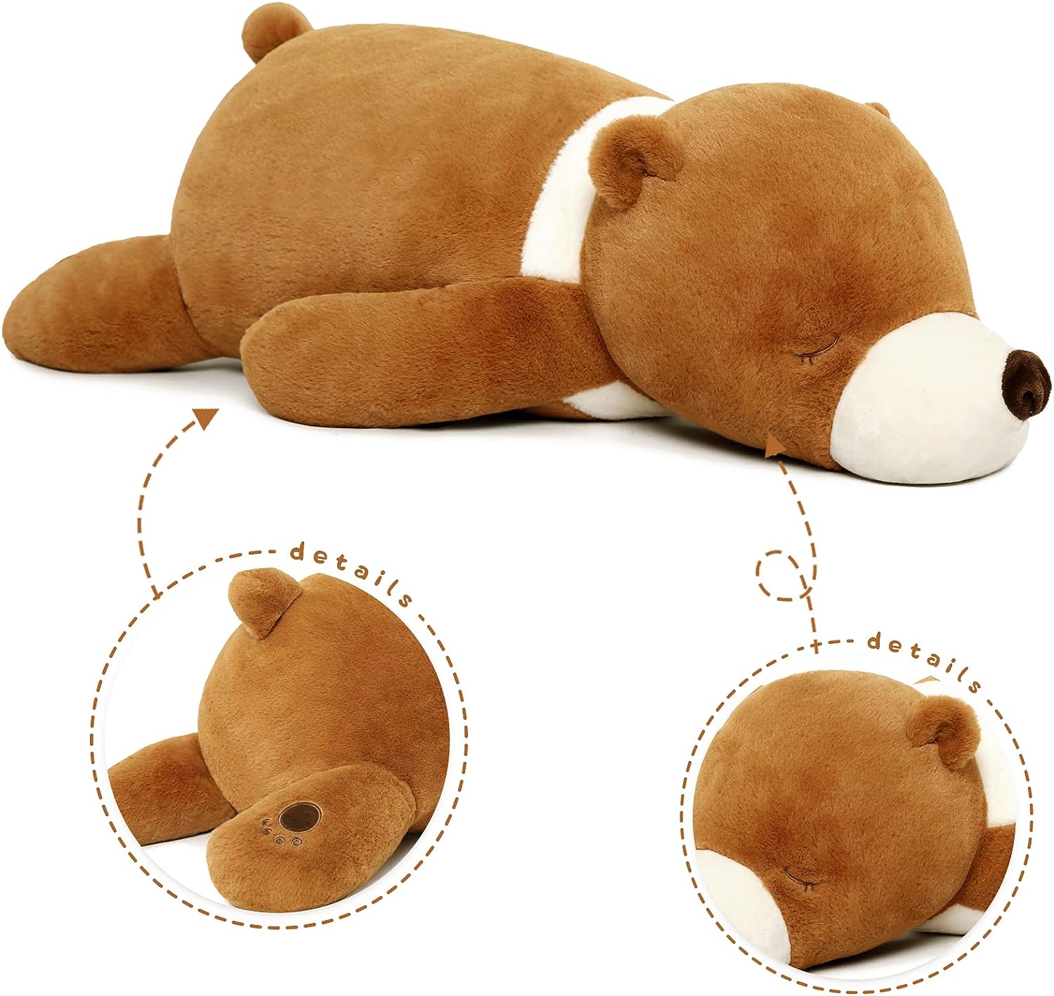 Kuscheltier-Wurfkissen Braunbär, 28 Zoll
