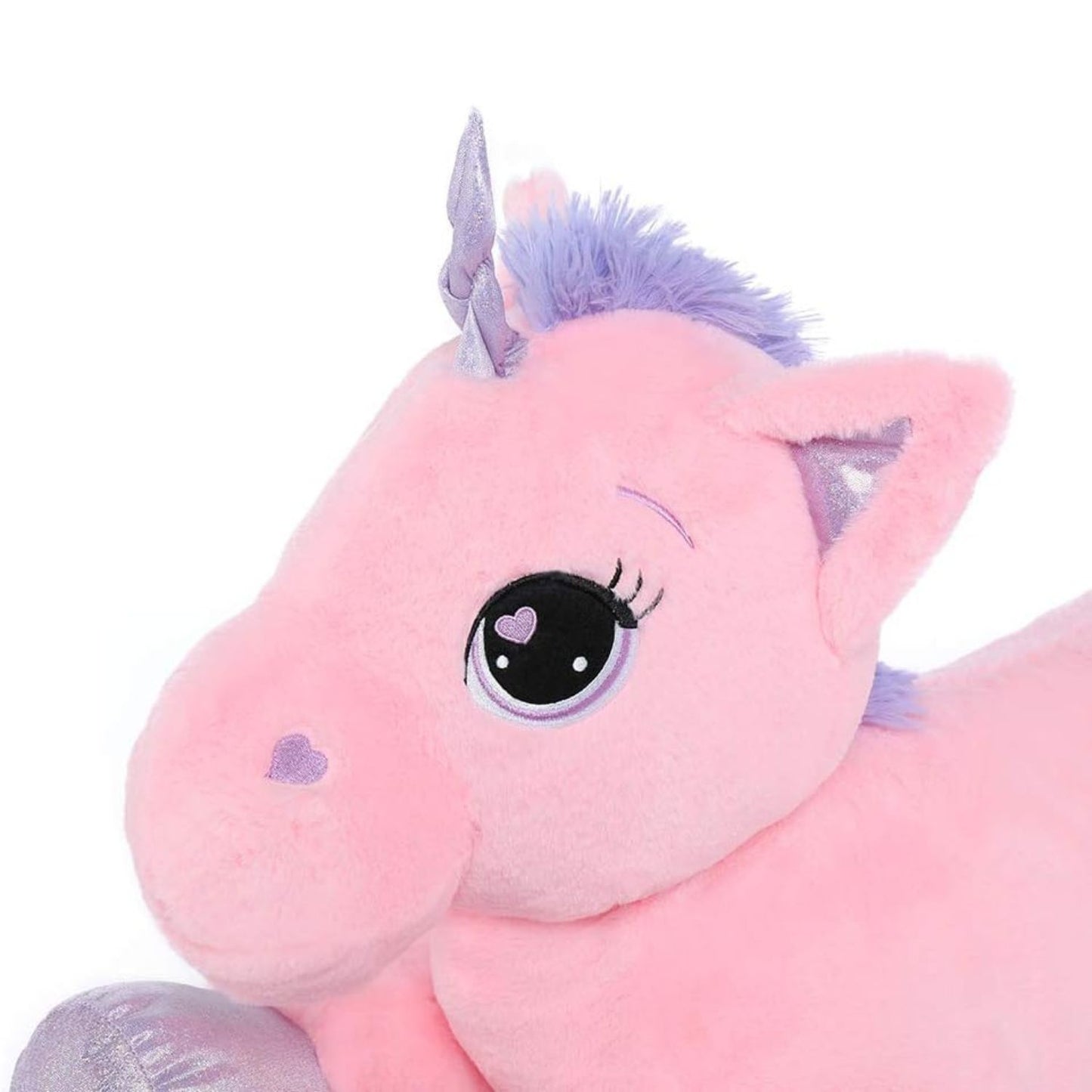 Giant Unicorn Plush Toy, Pink/White, 24/32 Inches - MorisMos Plush Toys