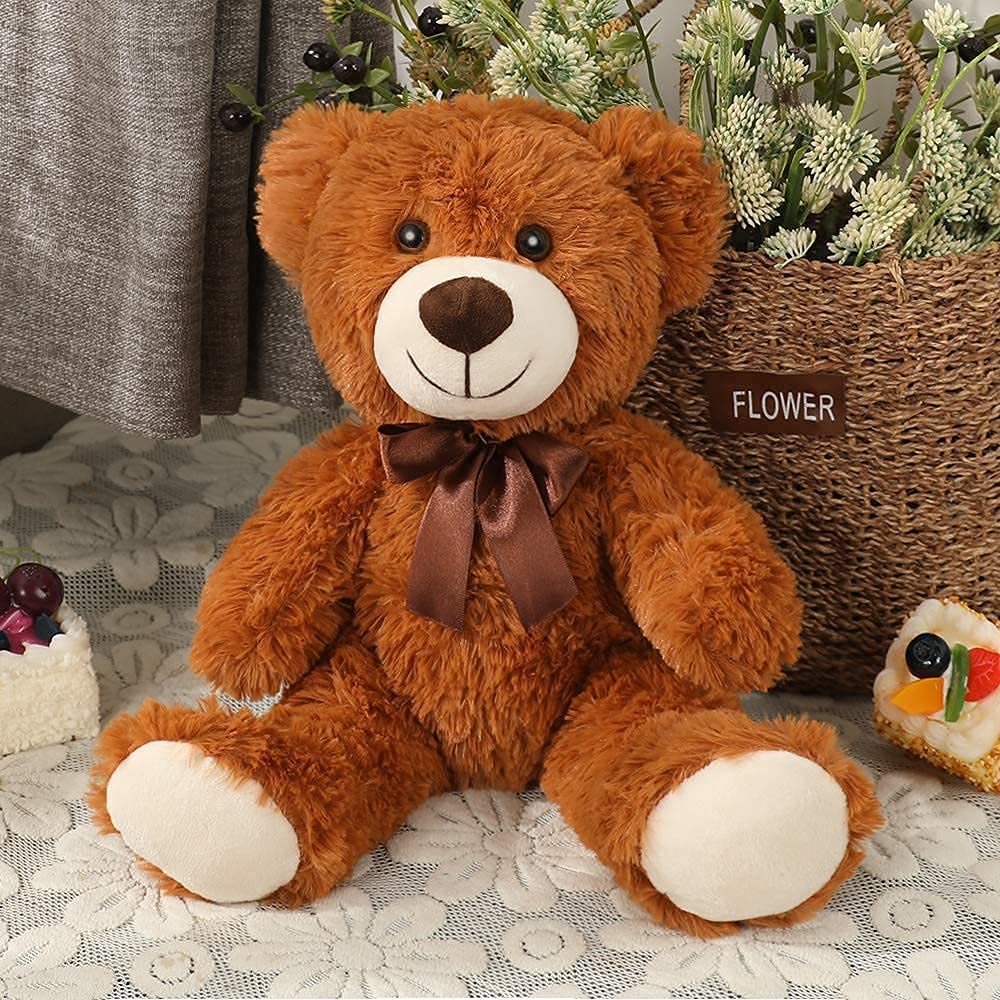 3-Pack Teddy Bear Stuffed Animals Bulk -  Teddy Bear Plush Toys 13.8 Inches - Cute Teddy Bear Centerpiece Decorations - Christmas/Birthday/Thanksgiving/Baby Shower Gift Ideas - Teddy Bear Theme Baby Shower Decoration Ornaments