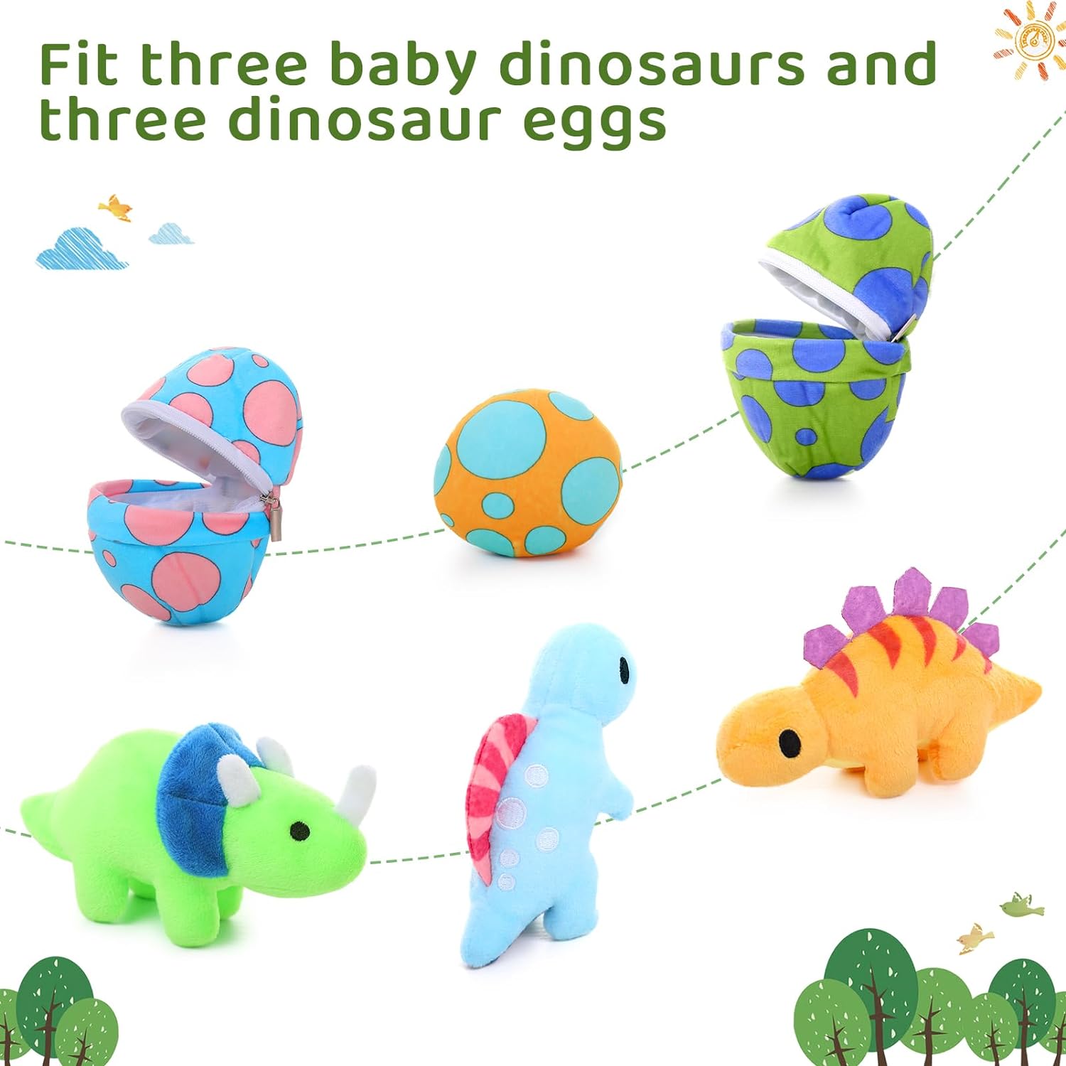 Ensemble de jouets en peluche Tyrannosaurus Rex, 19,6 pouces