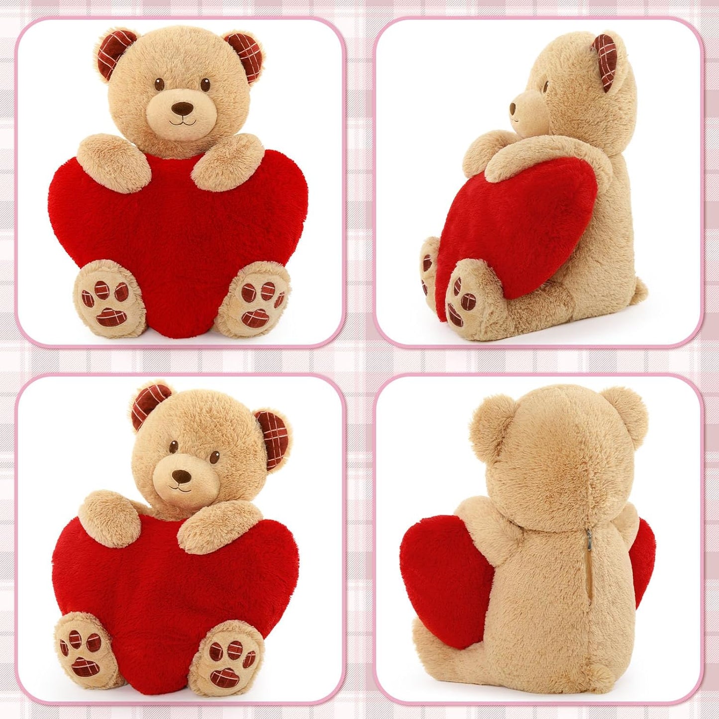 Valentine's Day Teddy Bear Stuffed Animals - 28 Inches Teddy Bear Plush Toys with Heart - Valentine's Day Gift for Girlfriend/Boyfriend - Fluffly Cuddly Plushy Fluffy Toy - Cute Teddy Bear Plush Pillows for Kids - Christmas/Birthday Gift for Children/Teens/Adults - Romantic Anniversary Gift for Wife/Husband - Free Shipping