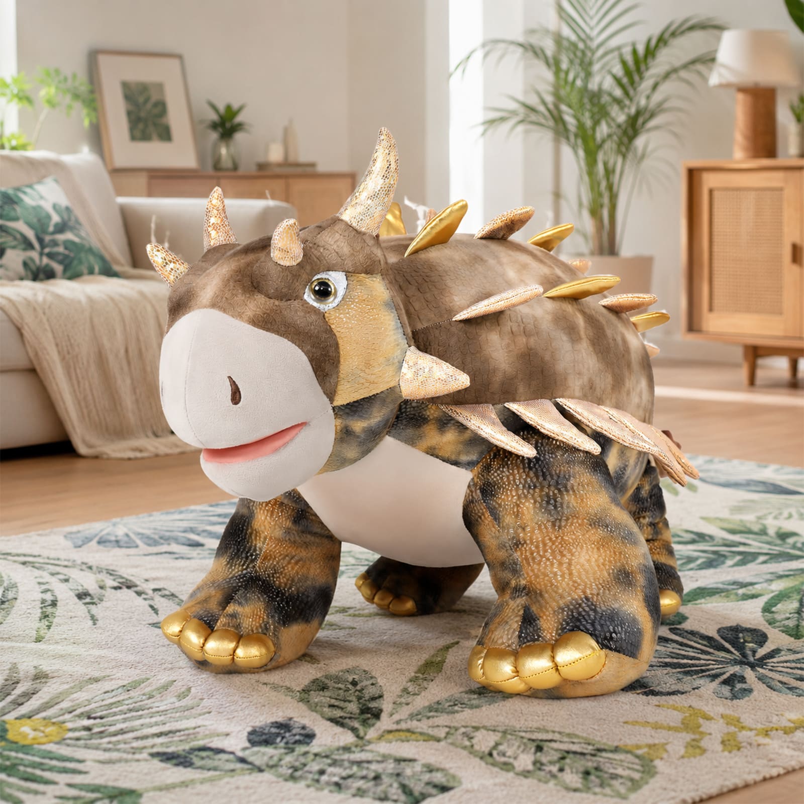 Giant Ankylosaurus Plush Toy Dino Stuffed Animals, 47 Inches