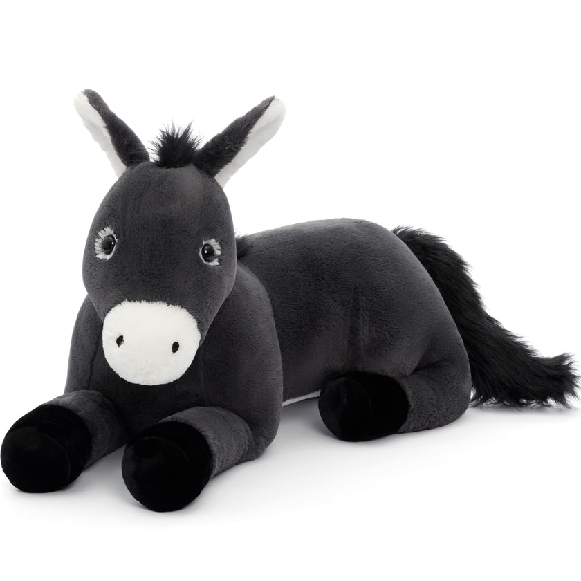 43.3" Giant Plush Donkey Stuffed Animal Large Farm Animal Pillow Toy