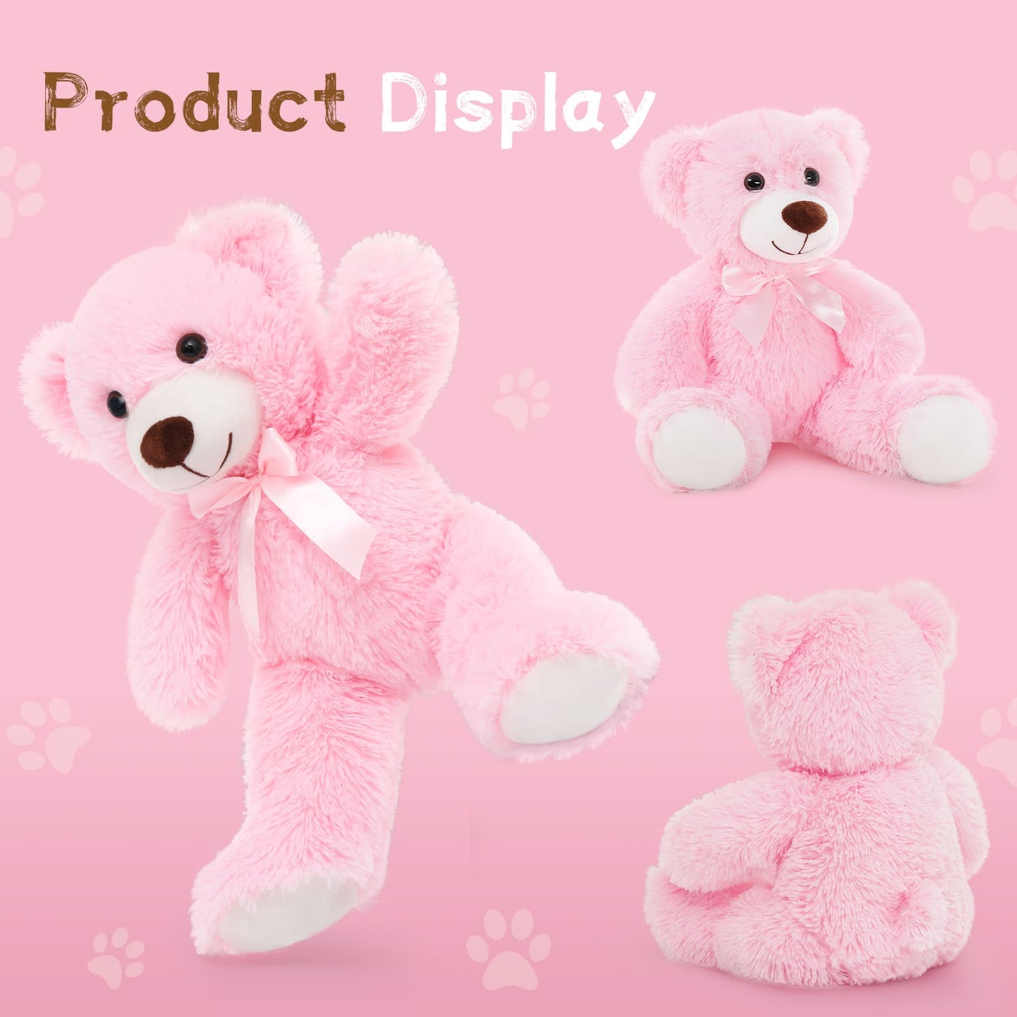 13.8" Teddy Bear Plush Ultra-Soft Stuffed Bear Toy in Various Colors
