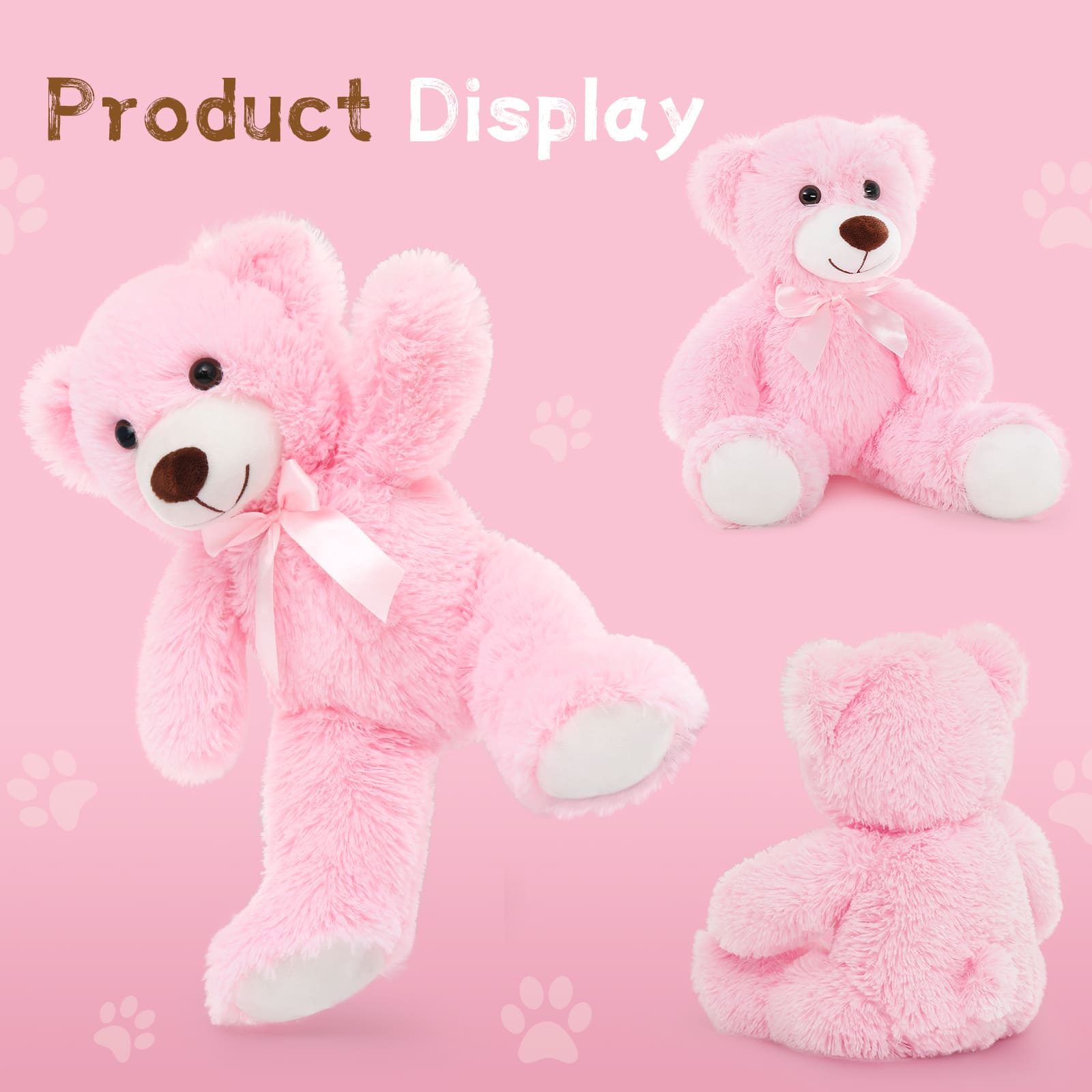13.8" Teddy Bear Plush Ultra-Soft Stuffed Bear Toy in Various Colors