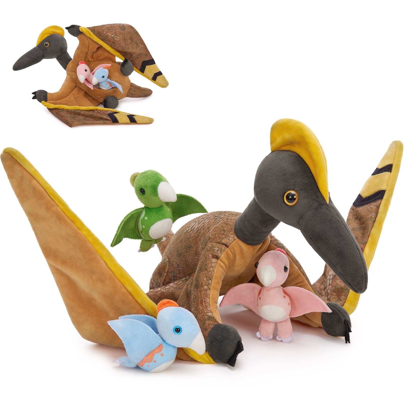 Pterosaur Stuffed Animals Jurassic Plush Toys, 37.4 Inches