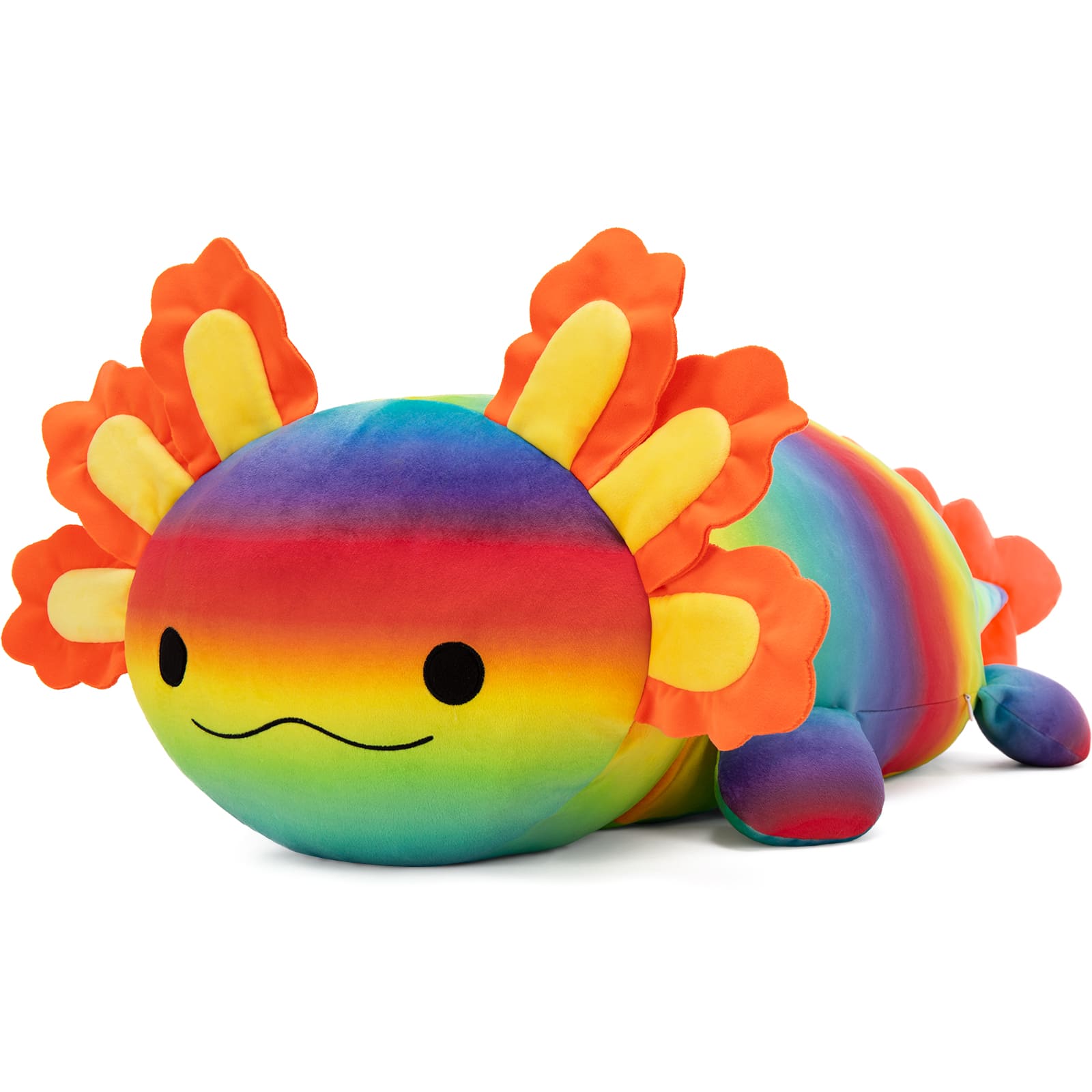 Giant Axolotl Plush Pillow Salamander Stuffed Animals, Pink/Blue, 39 Inches