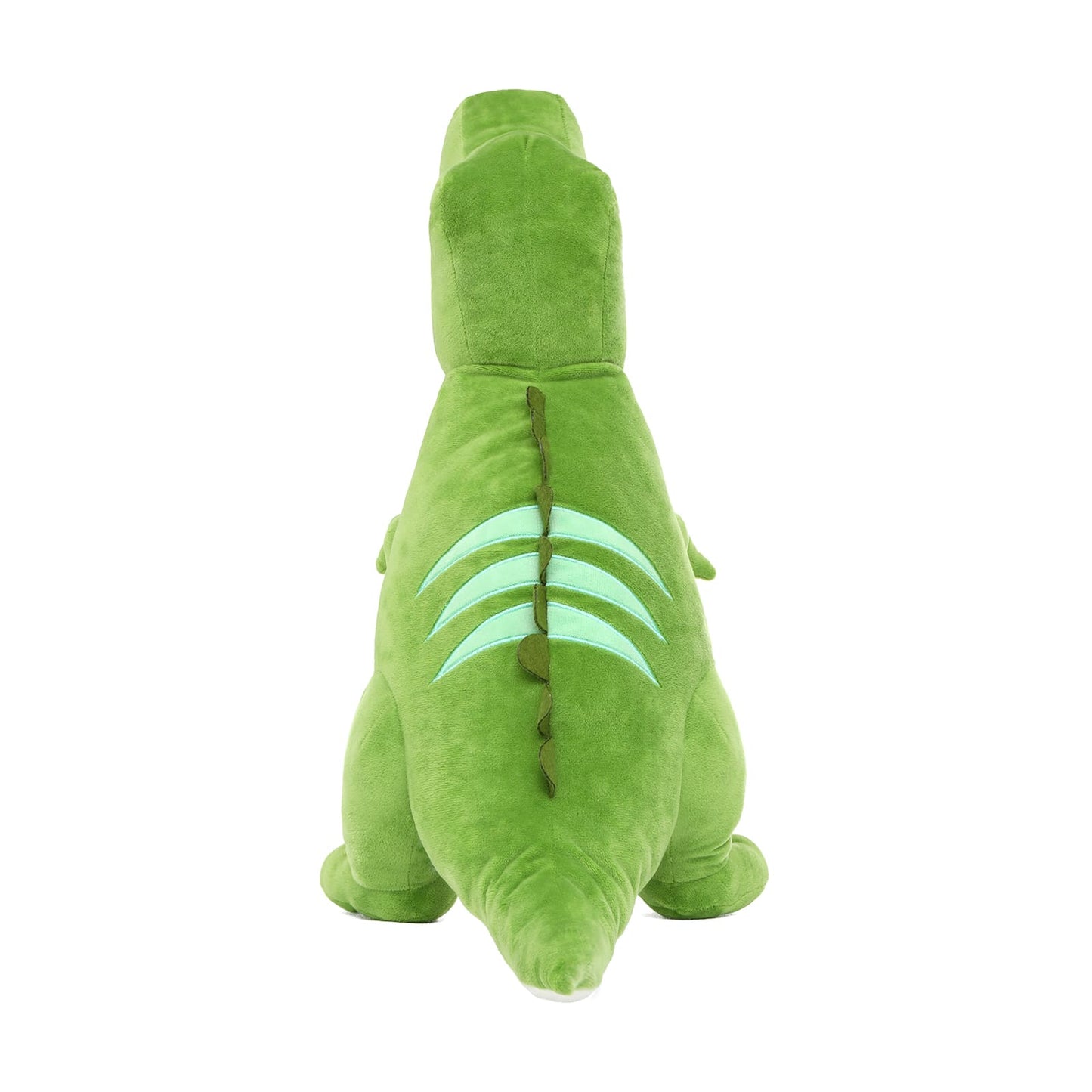 Dinosaur Stuffed Toy with 3 Baby Dinosaurs, Green/Pink/Grey, 23.6 Inches