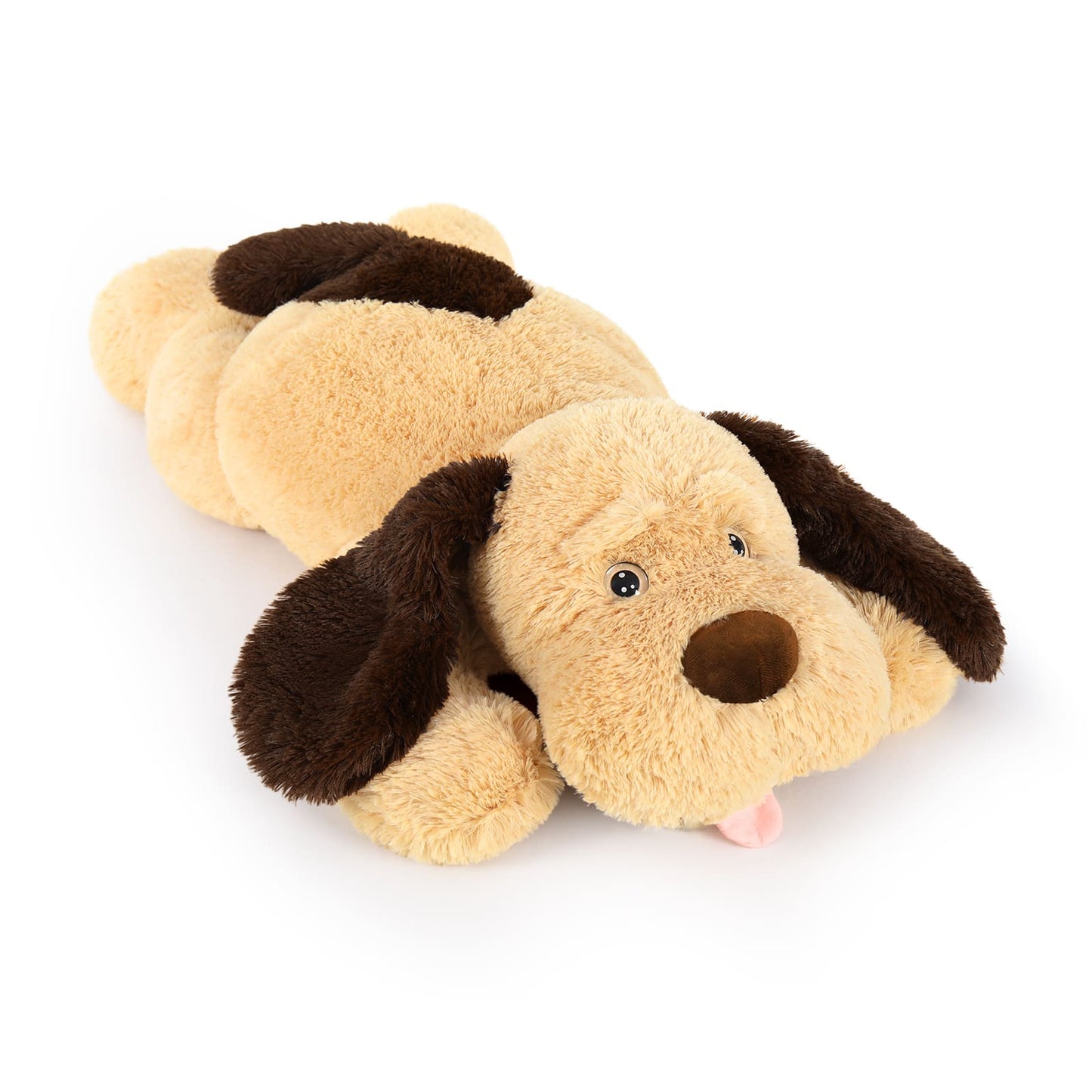 Giant Dog Stuffed Plush Toy, Brown/White/Pink, 31/51 Inches
