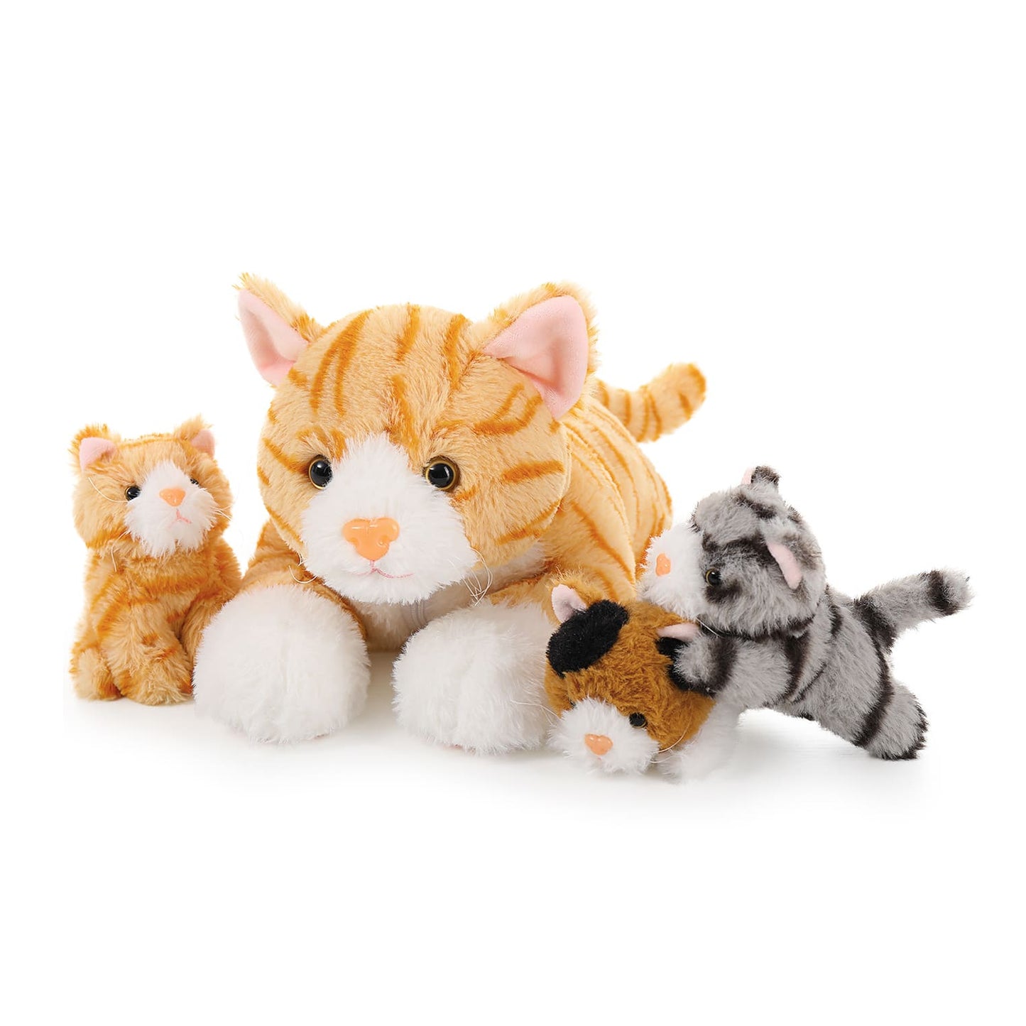 Cat Stuffed Animal Kitten Plush Toys, Orange/Grey/Tie-Dye, 16 Inches