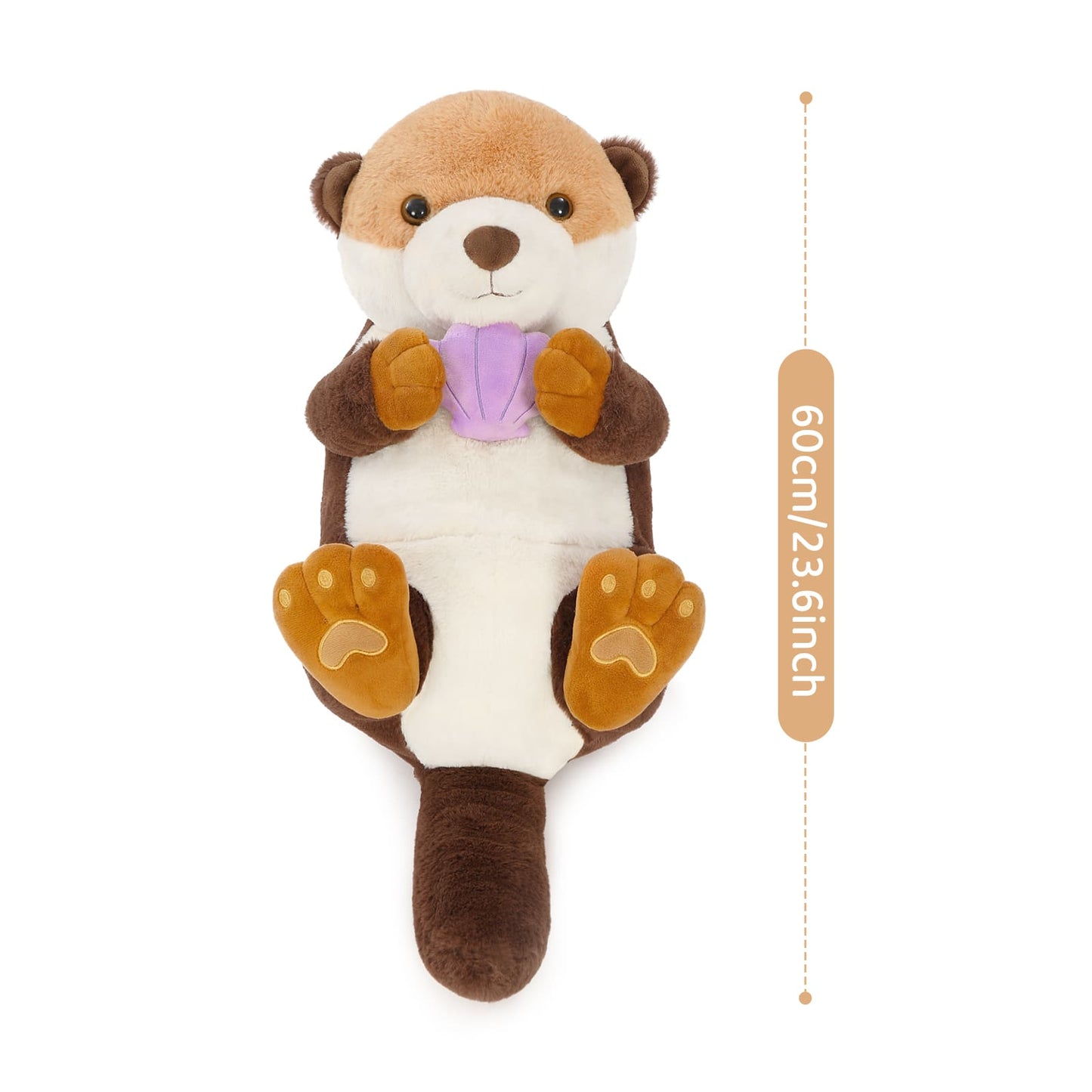 River Otter Stuffed Animals, Dark Brown/Grey, 23.6 Inches