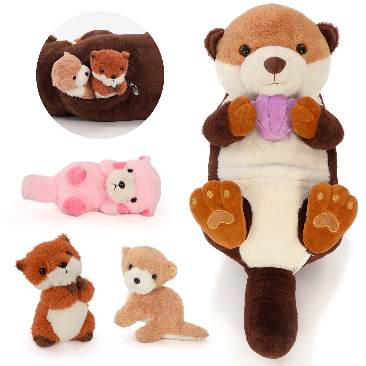 River Otter Stuffed Animals, Dark Brown, 23.6 Inches