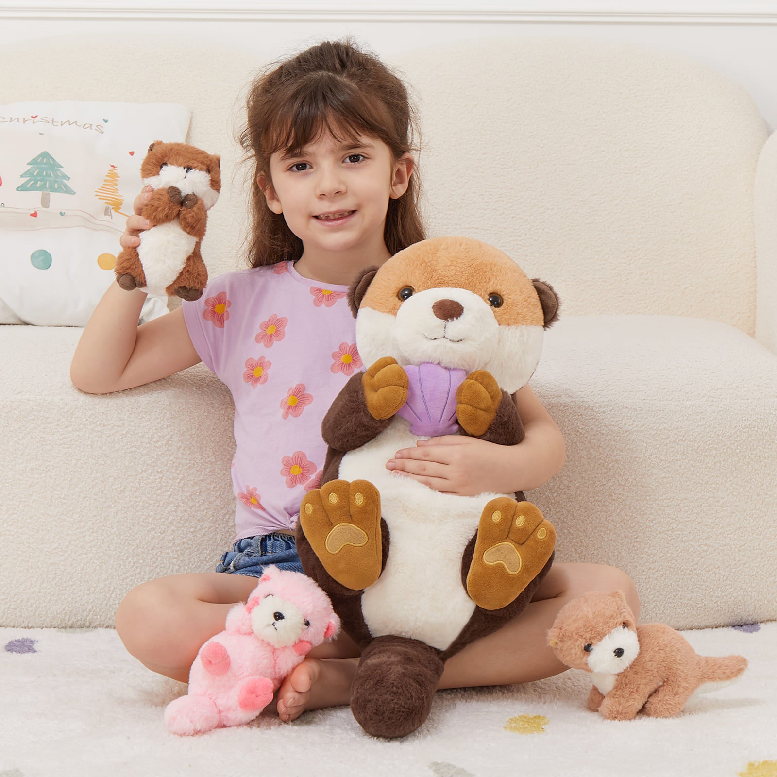 River Otter Stuffed Animals, Dark Brown/Grey, 23.6 Inches