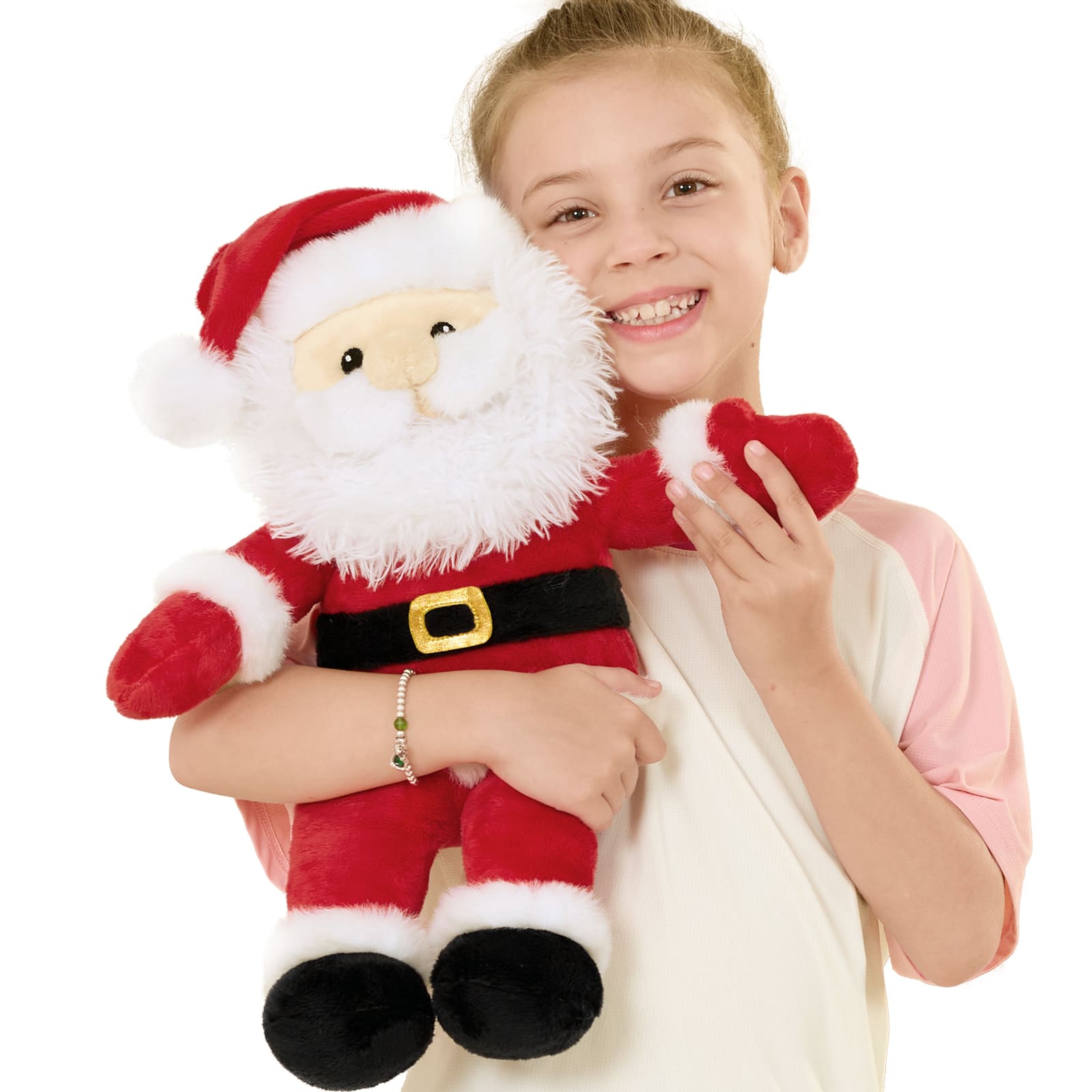 Santa Claus Weighted Heatable Plush Toy, Red, 16 Inches