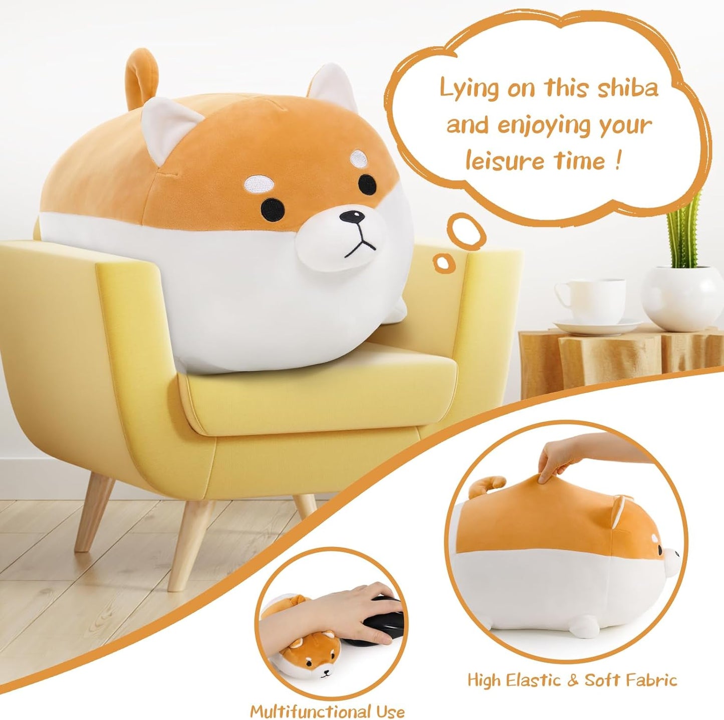 Shiba Inu Plush Toy Set, 18 Inches