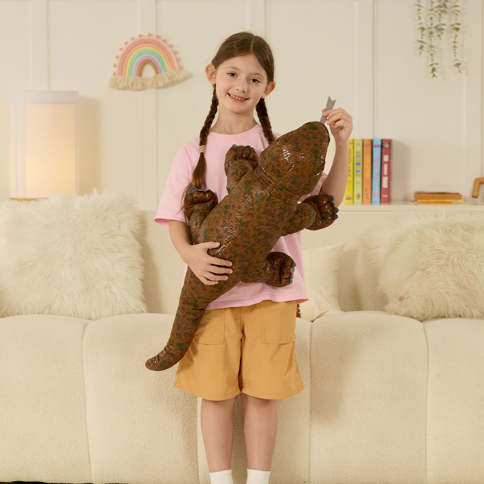 Komodo Dragon Plush Toys Monitor Lizard Stuffed Animals, 32 Inches