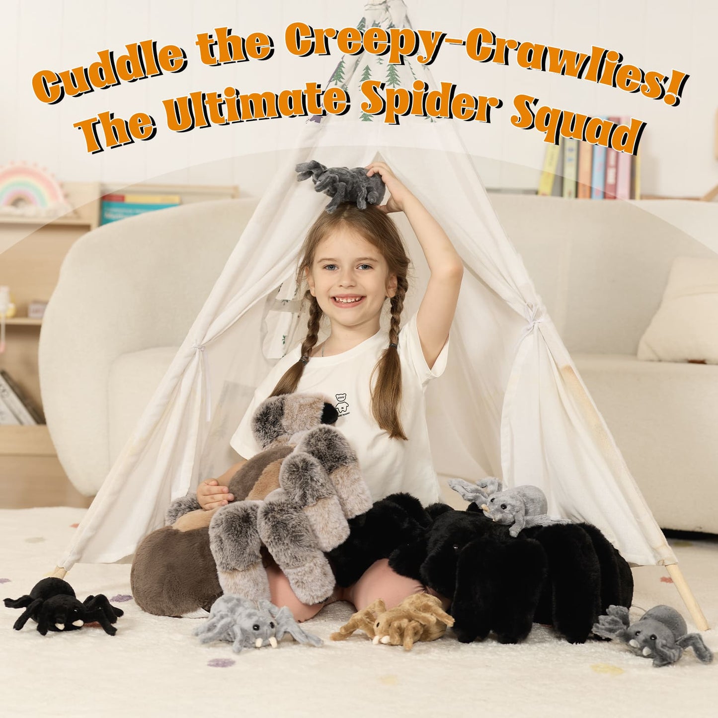 Simulation Spider Stuffed Animals, 15.75 Inches