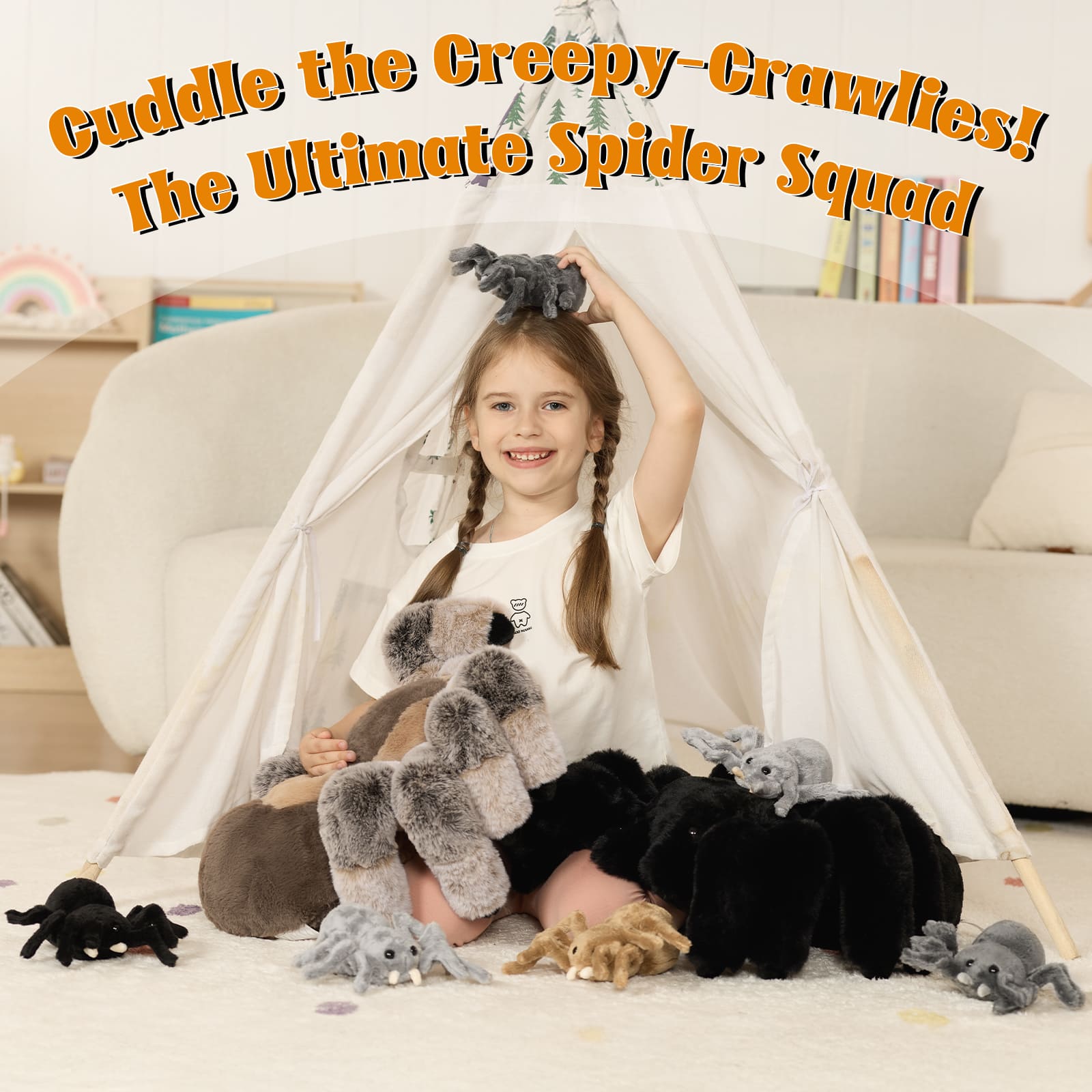 Simulation Spider Stuffed Animals, 15.75 Inches