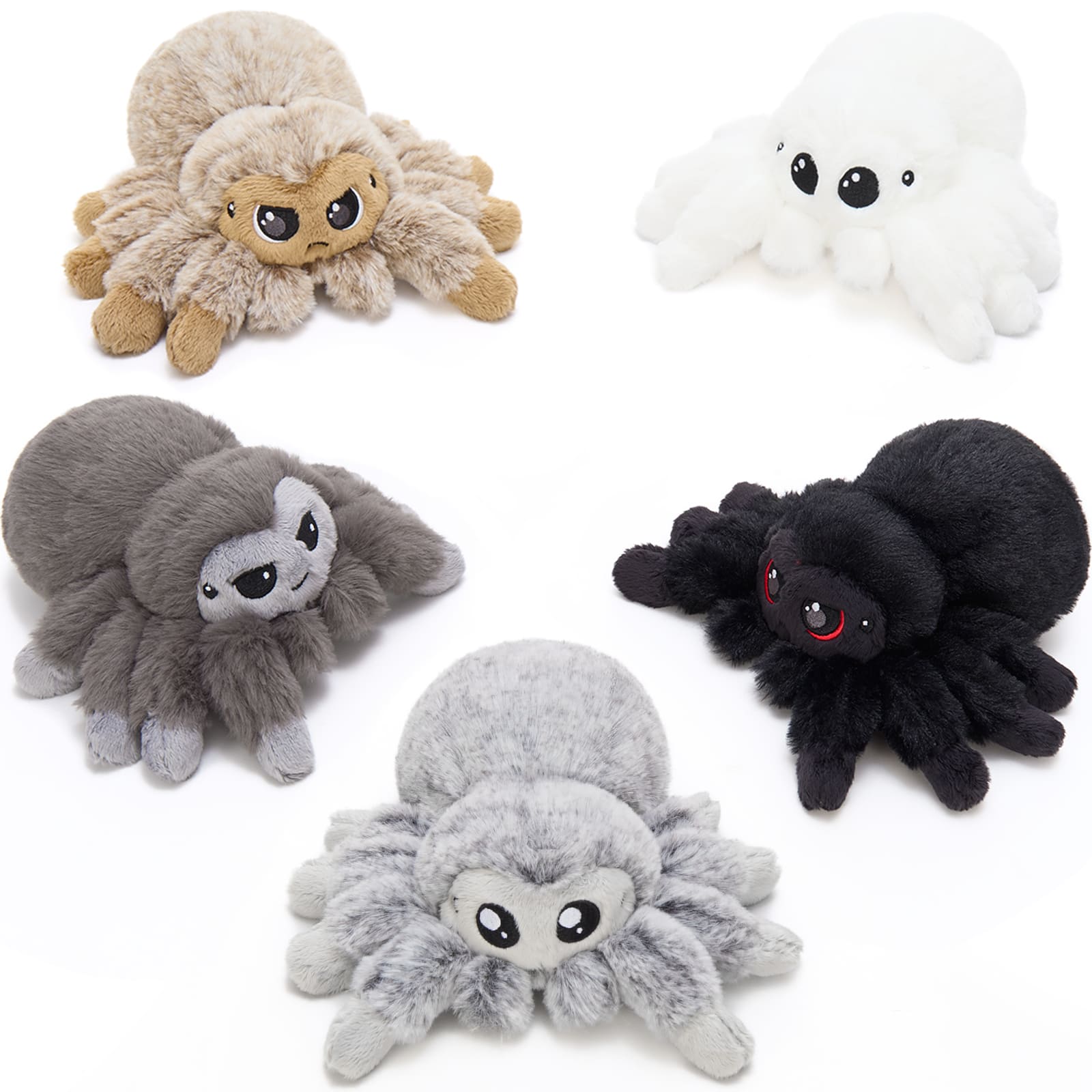 5 Pcs Spider Plush Toy Bundle 7 Inch Spider Stuffed Animals