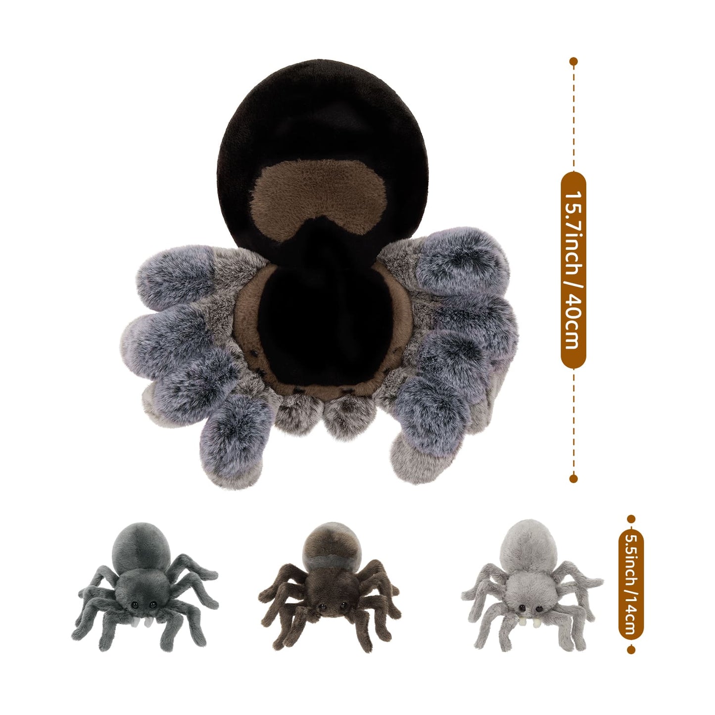 Simulation Spider Stuffed Animals, 15.75 Inches