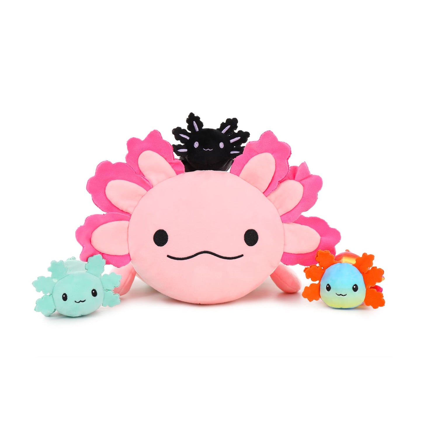 Axolotl-Plüschtier mit 3 Babys, 23,5 Zoll
