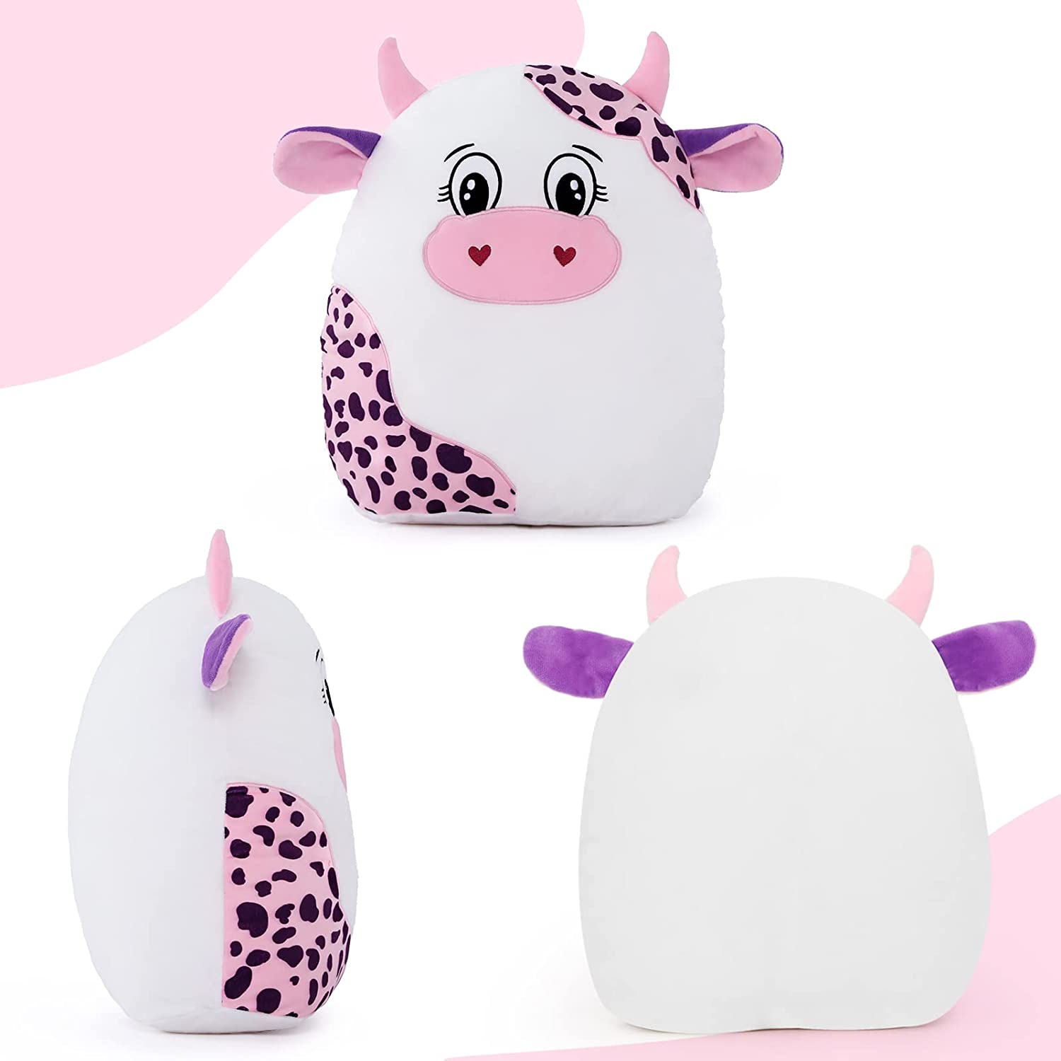 Cow Plush Toy Throw Pillow, 16/20 Inches