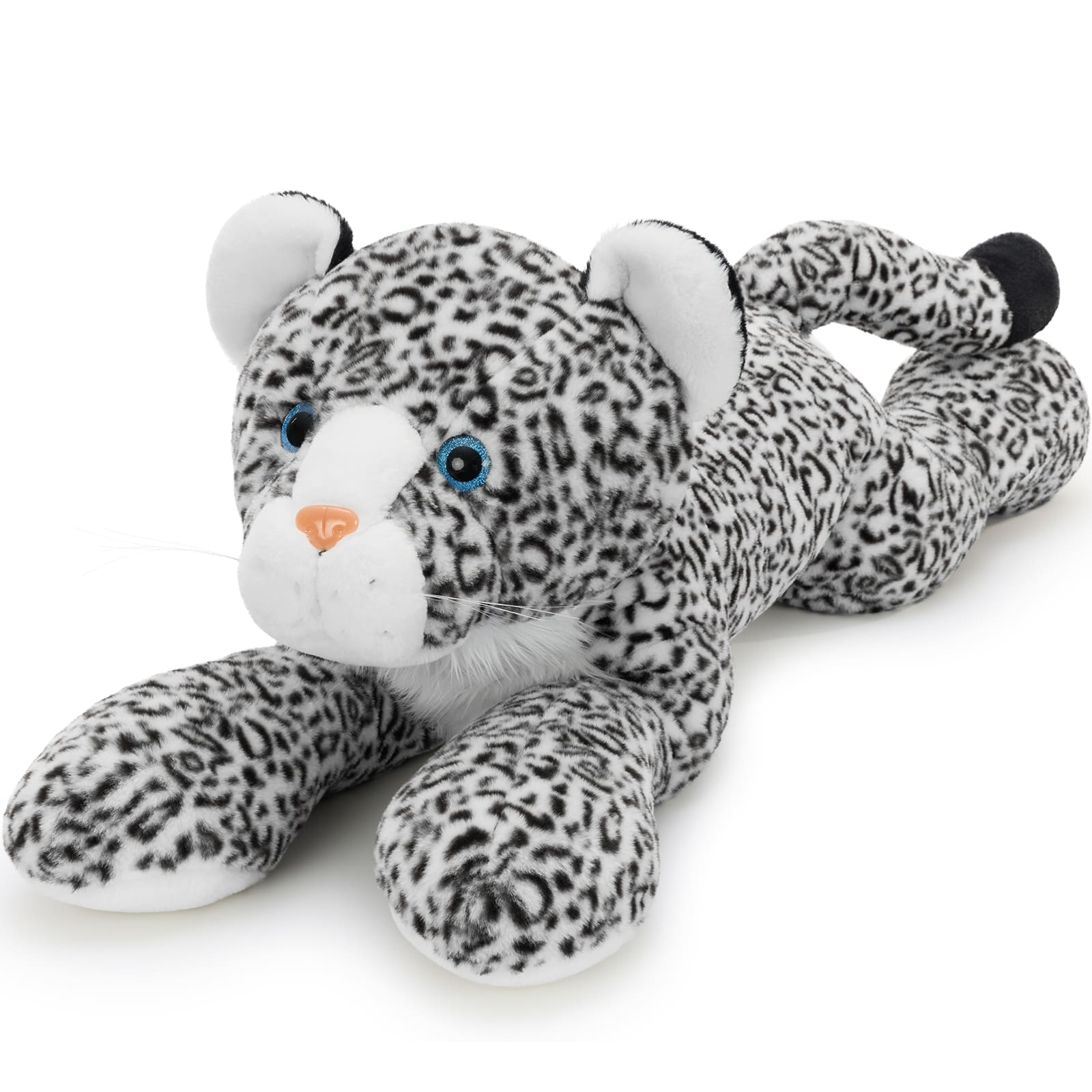Giant Leopard Stuffed Animals Jungle Plush Toys, 47 Inches
