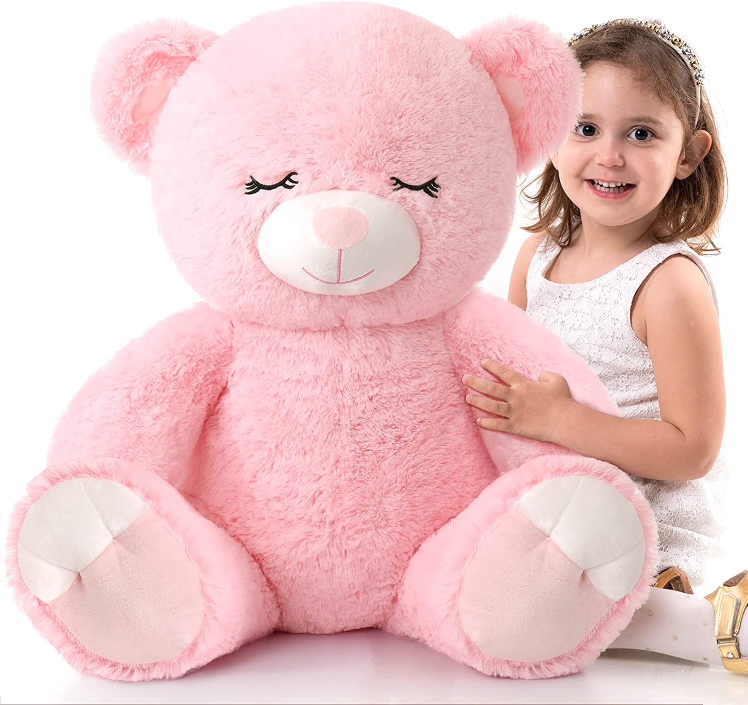 Teddybär-Stofftier, rosa/braun, 23,6 Zoll