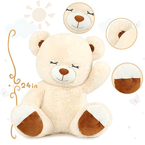 Teddybär-Stofftier, rosa/braun, 23,6 Zoll
