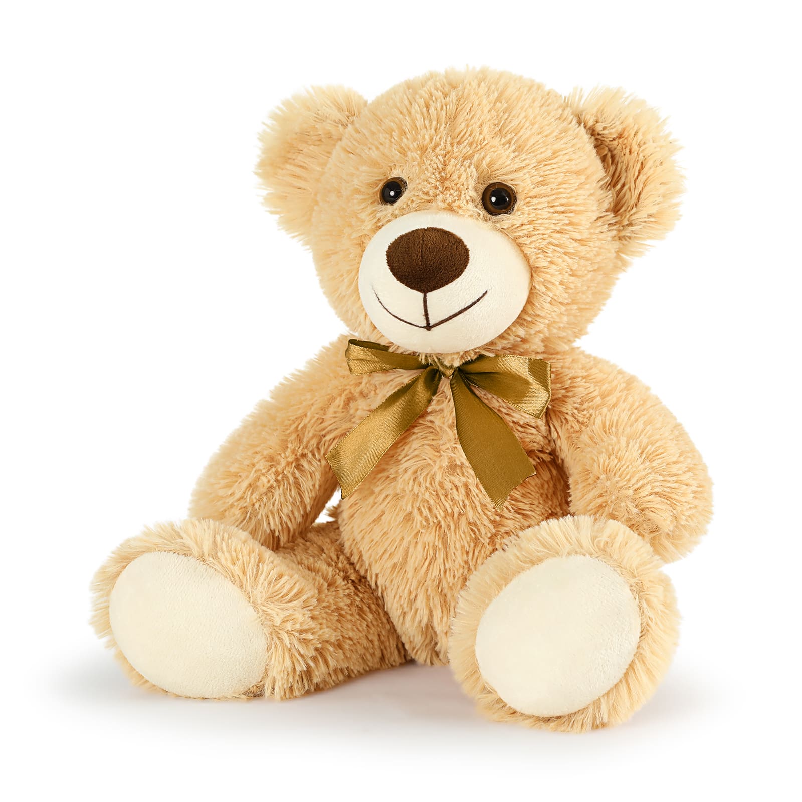 Paquet de 3 ours en peluche, marron clair, 13,8 pouces