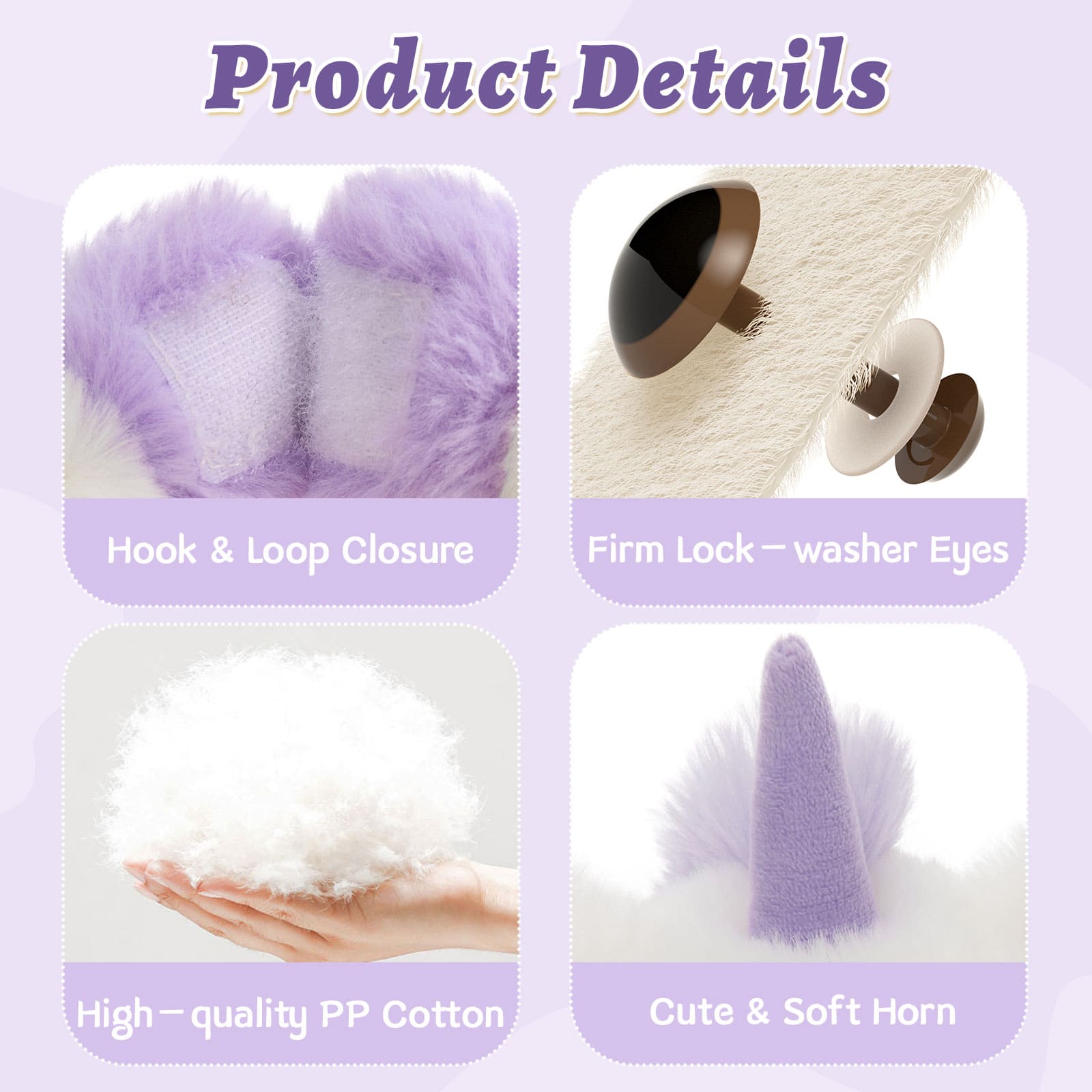 Two Hugging Stuffed Animals with Paw Hook and Loop, 12.2 Inches