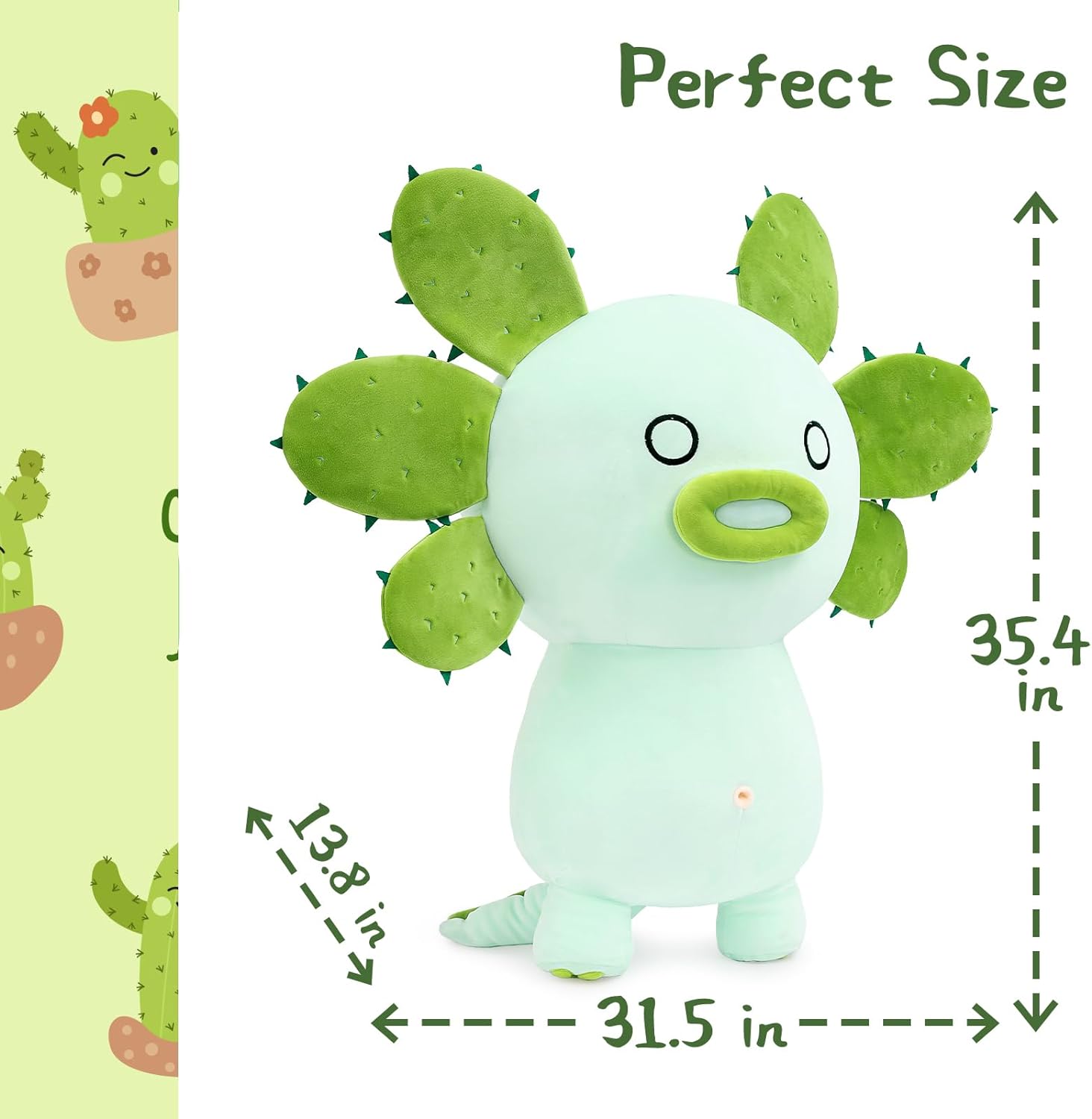 Jouets en peluche Axolotl uniques, 35,4 pouces