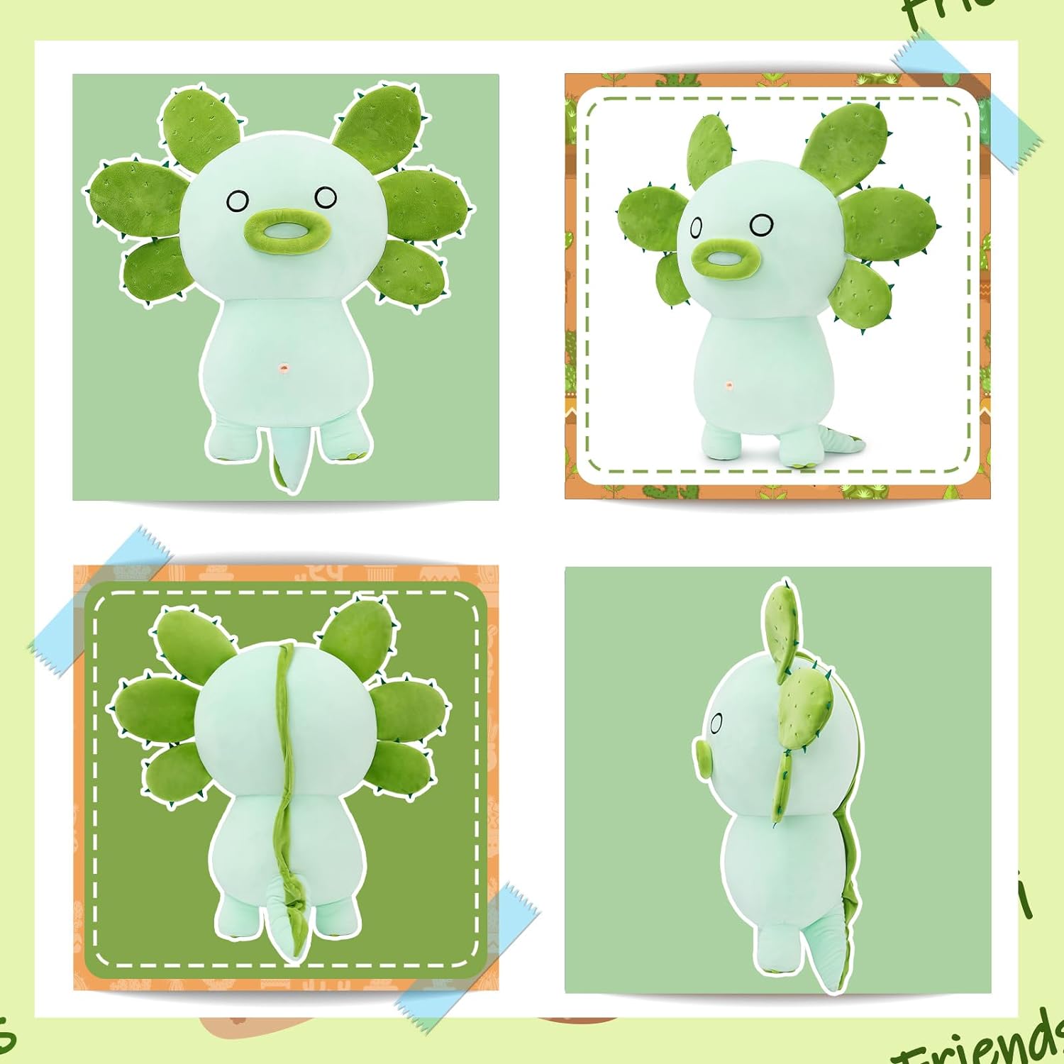 Jouets en peluche Axolotl uniques, 35,4 pouces
