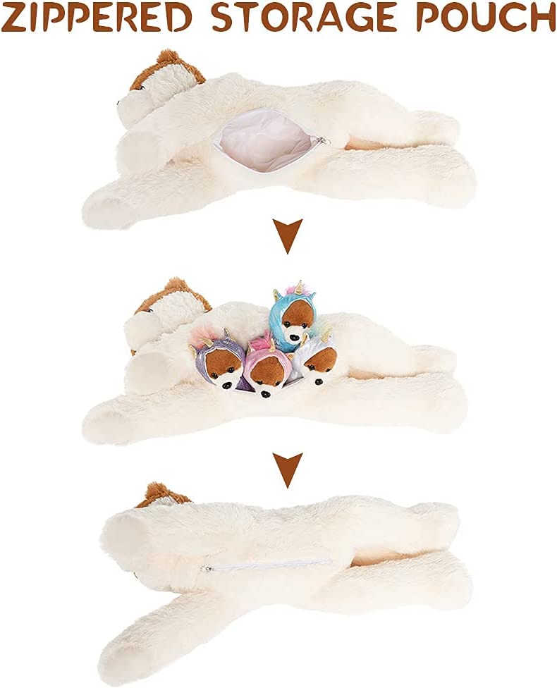 Ensemble de jouets en peluche Mommy Dog, 26 pouces